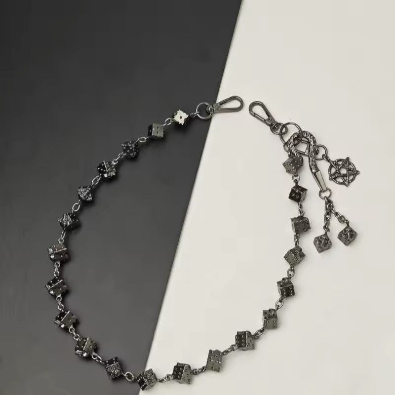 Jewelry Retro Dice Skull Pants Chain Size ONE SIZE - 1 Thumbnail