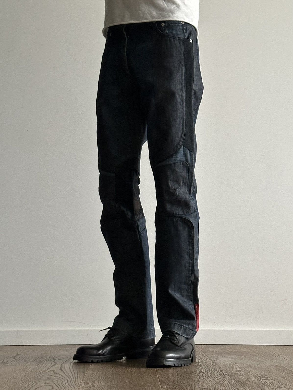 Prada Prada Early 2000’s Paneled Biker Denim Jeans Size US 30 / EU 46 - 4 Thumbnail
