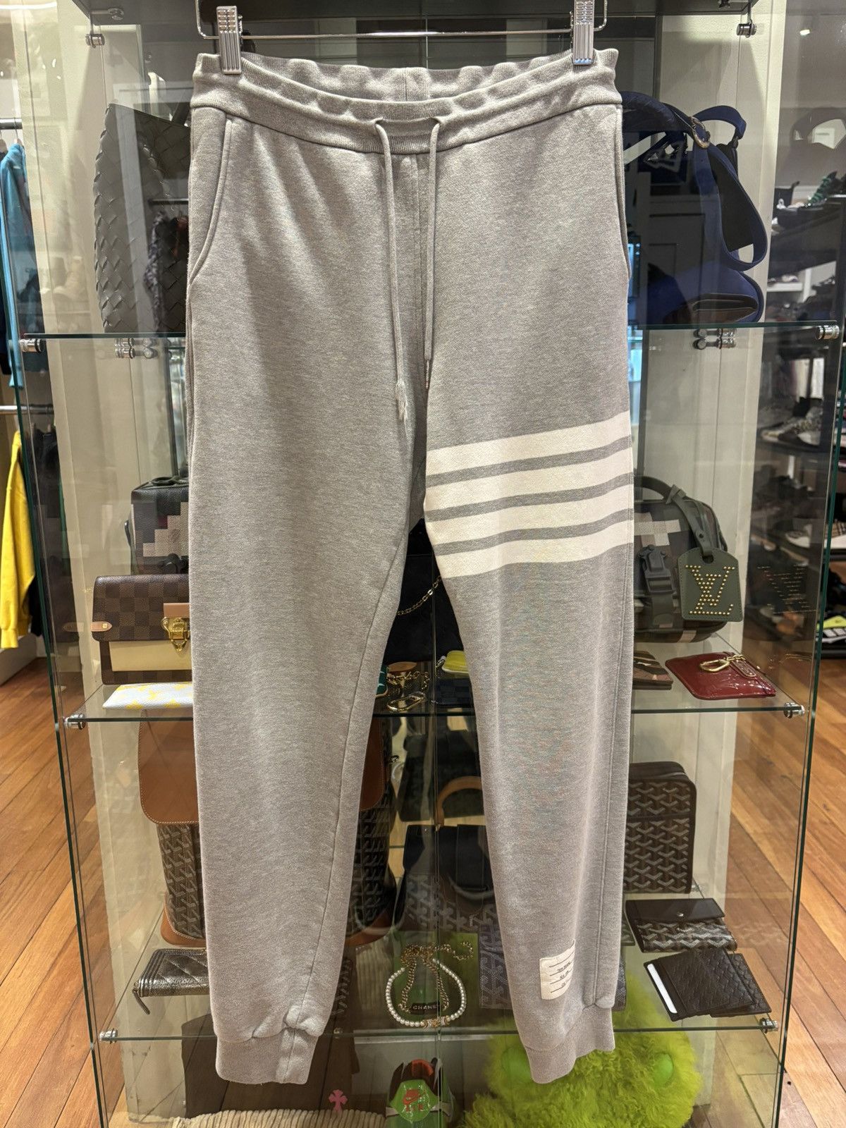 Thom Browne Thom Browne 4 Bar Sweatpants - Grey Size US 28 / EU 44 - 1 Thumbnail