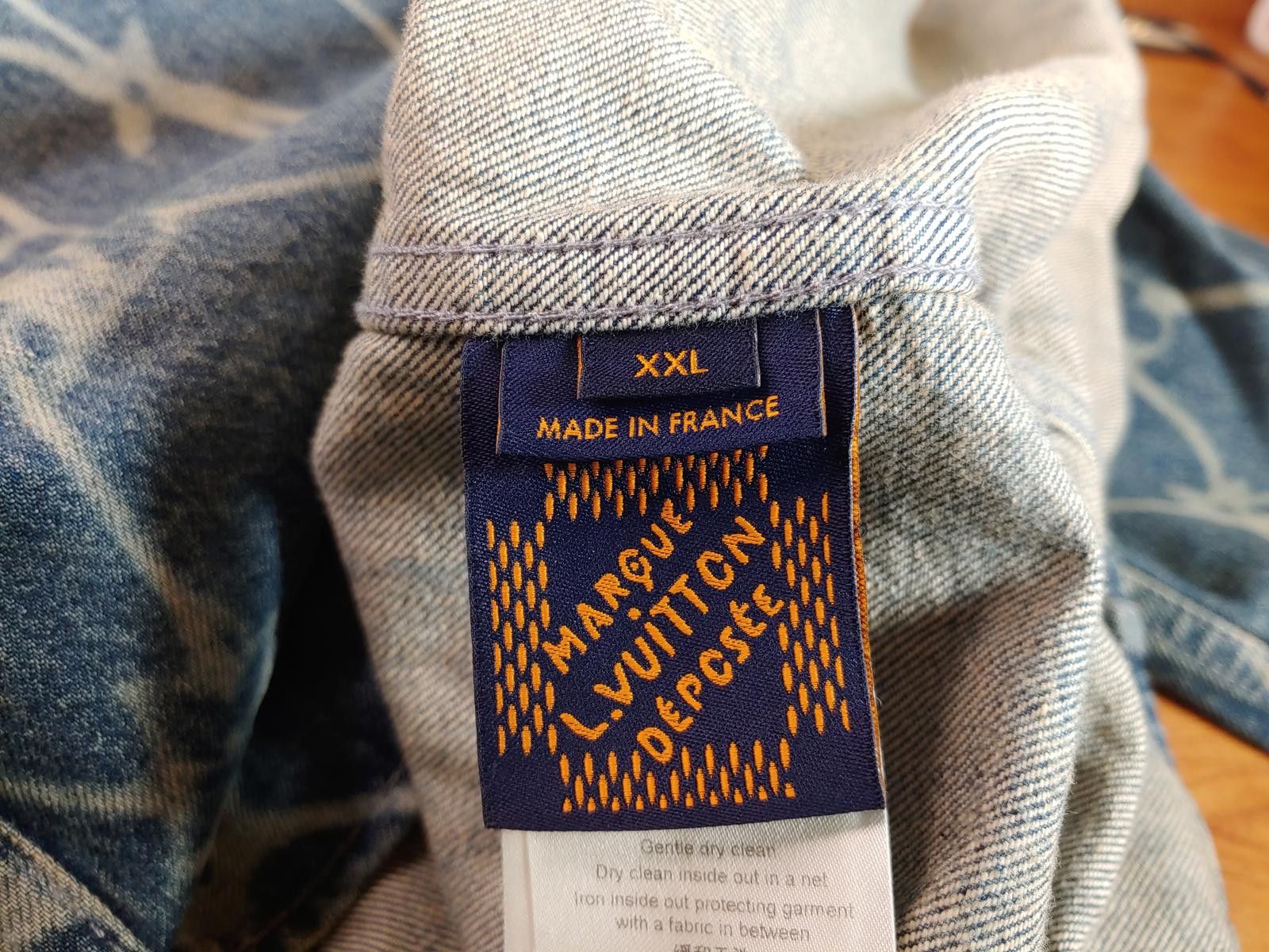 Louis Vuitton Louis Vuitton Fishnet Monogram Button Up Denim Shirt in Blue Size US XXL / EU 58 / 5 - 6 Thumbnail