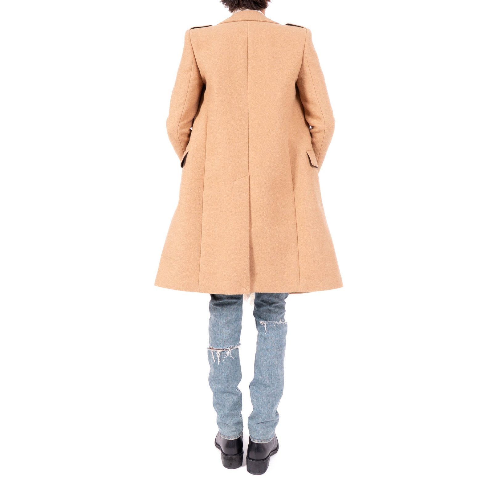 Saint Laurent Paris FW16 Double Breasted Coat in Camel Wool Size US XS / EU 42 / 0 - 5 Thumbnail