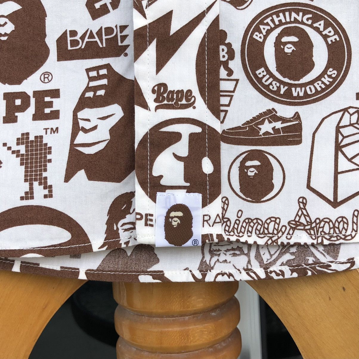 Bape Newspaper Logo Button Up Shirt Size US M / EU 48-50 / 2 - 17 Thumbnail