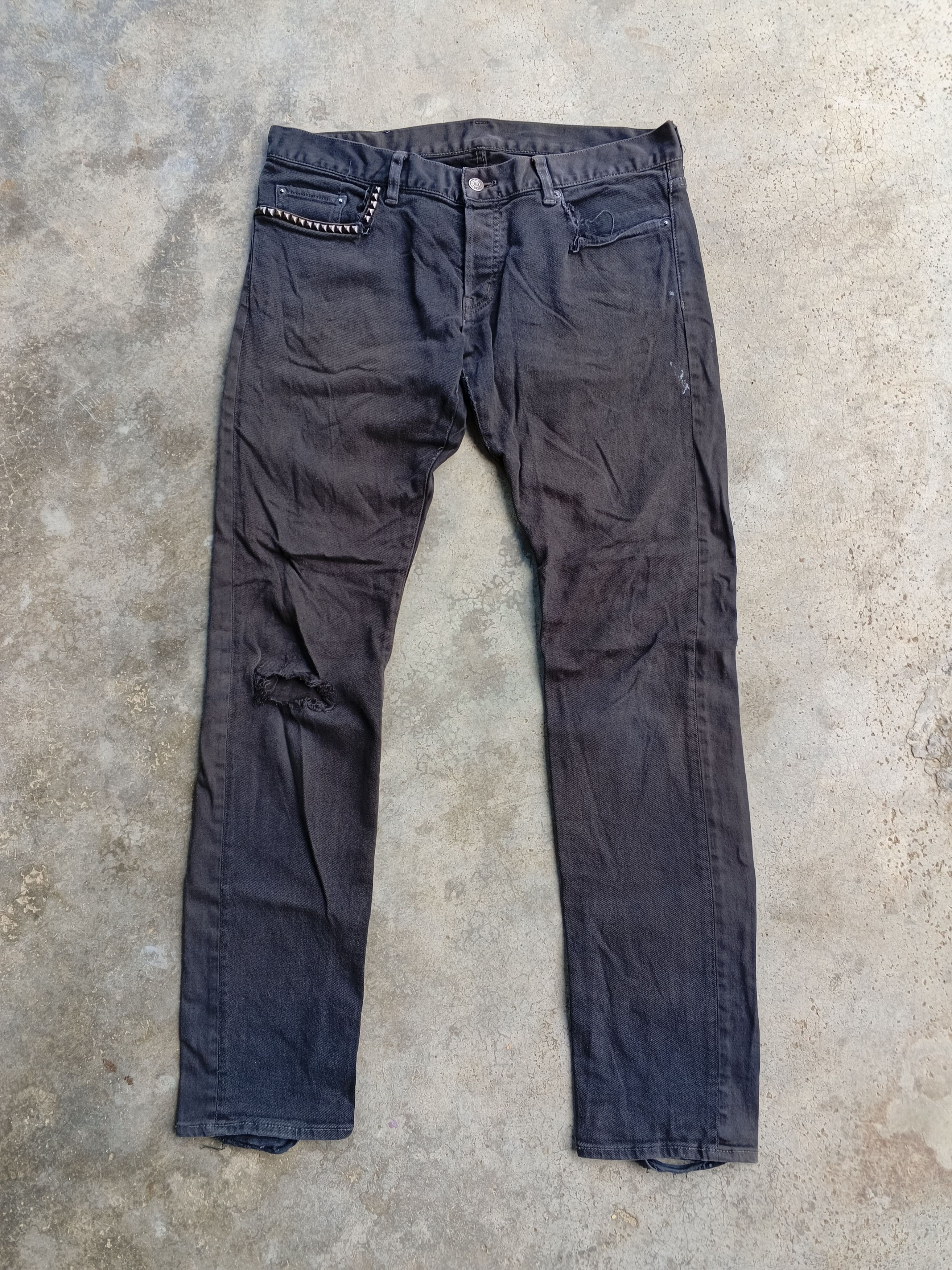 Hysteric Glamour Hysteric Glamour Scab Distressed Jeans. S017