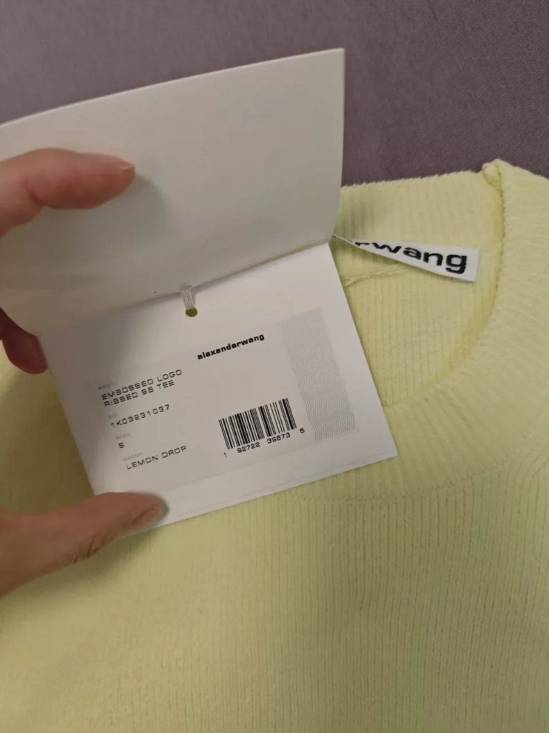 Alexander Wang Alexander Wang Ribbed Short Sleeve Sweater- Size S / US 4 / IT 40 - 2 Thumbnail