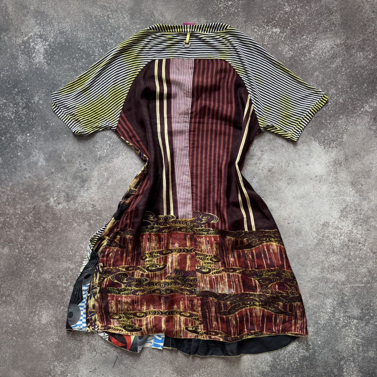 Hysteric Glamour Save the Queen Vintage Y2K Avant Garde Abstract Silk Dress Size S / US 4 / IT 40 - 8 Thumbnail