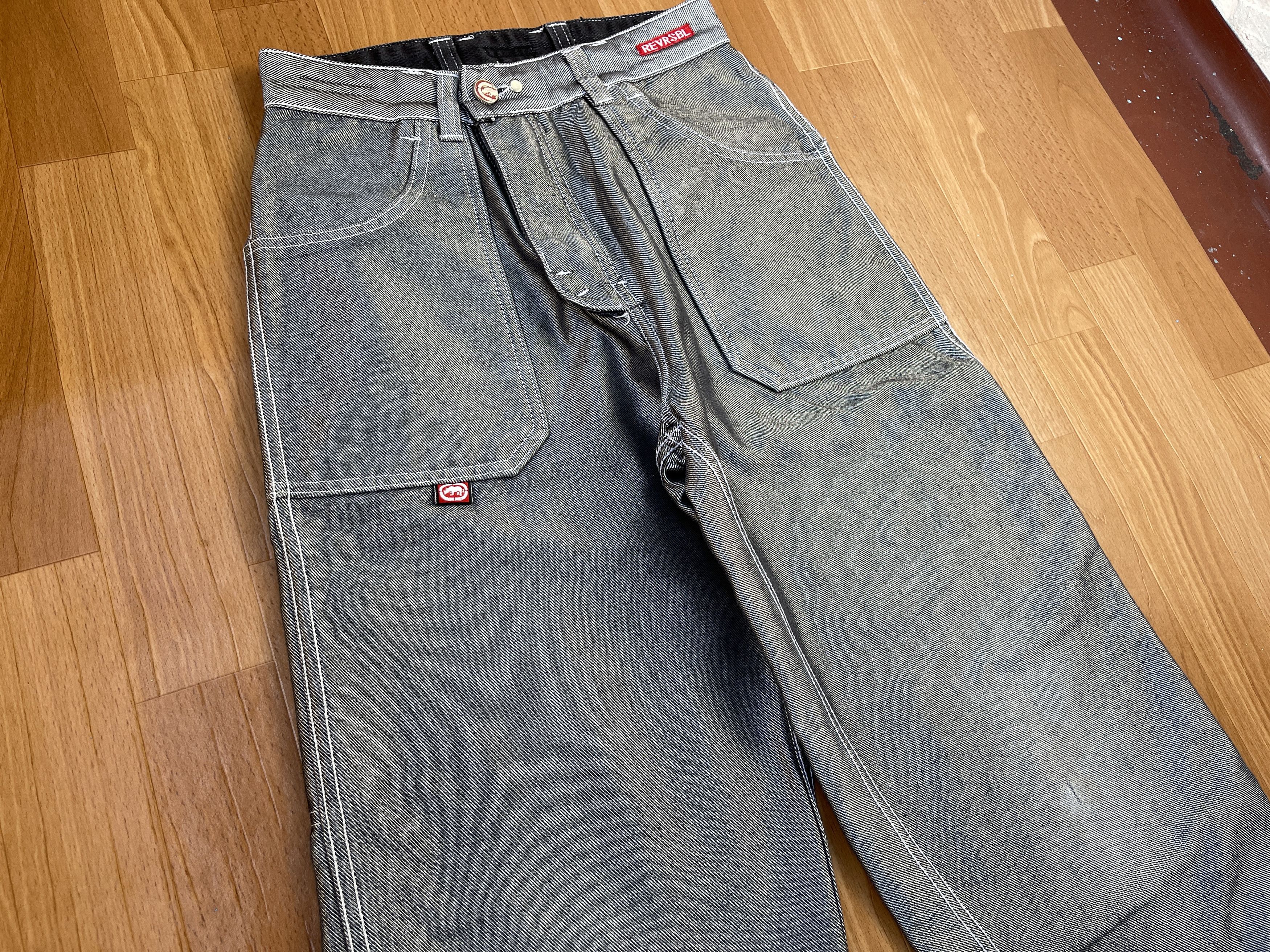 Ecko Unltd. Ecko Unltd jeans, shiny silver metallic vintage baggy Y2K 26 Size US 26 / EU 42 - 9 Thumbnail