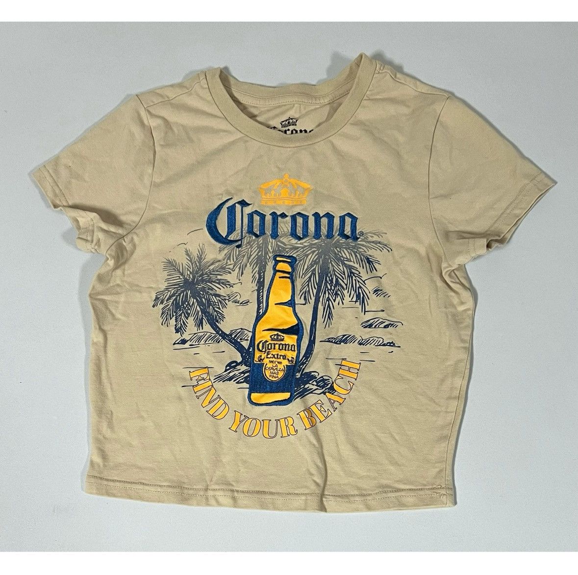 Budweiser ‘Corona: Find Your Beach’ Graphic T-Shirt Top Tee Size S 🍺✨ Size S / US 4 / IT 40 - 1 Thumbnail