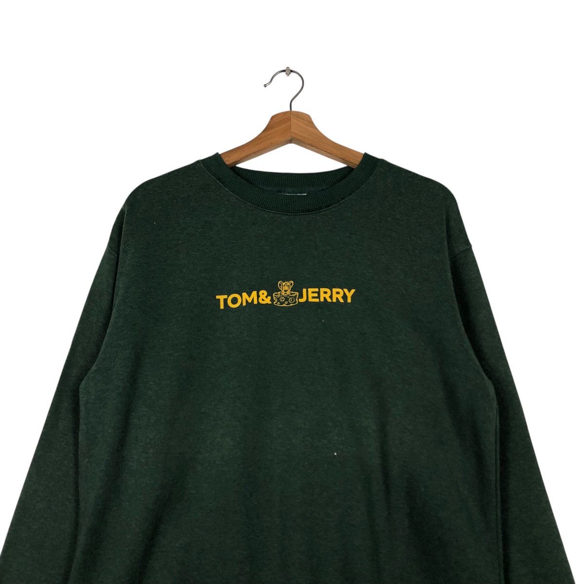 Cartoon Network 📌Rich Green Vintage Sweatshirt Cartoon Tom & Jerry Big Logo Size US M / EU 48-50 / 2 - 4 Thumbnail