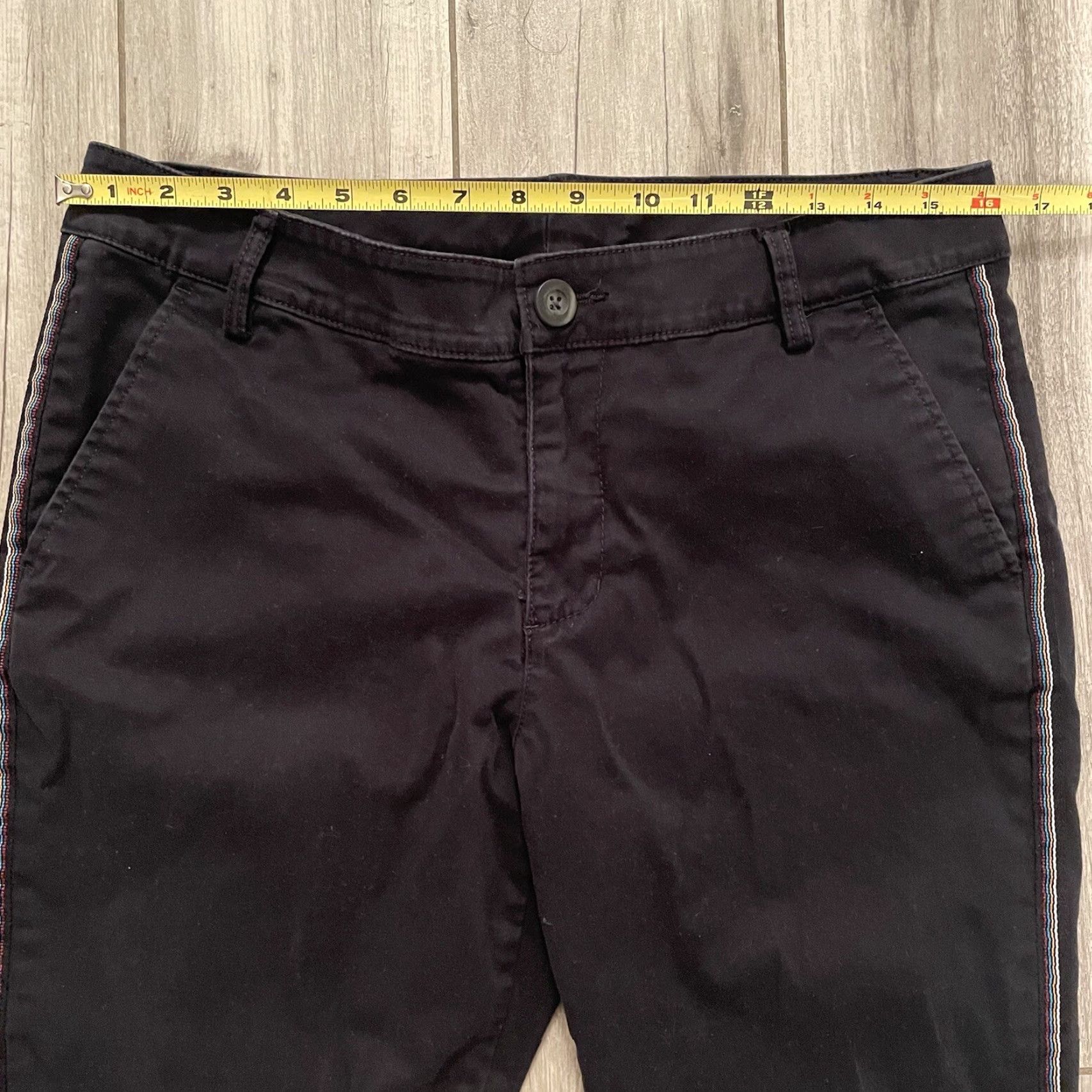 Vintage Cabi The Peyton Trouser Size 8 Women’s Black Pants Side tuxedo Stripe 5313 Size 30" / US 8 / IT 44 - 5 Thumbnail