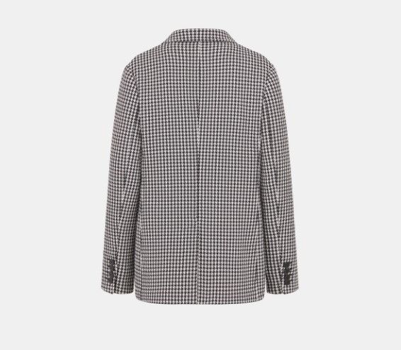 Dior o1w1db11124 2-in-1 Houndstooth Wool Jacket in Black & White Size S / US 4 / IT 40 - 2 Thumbnail