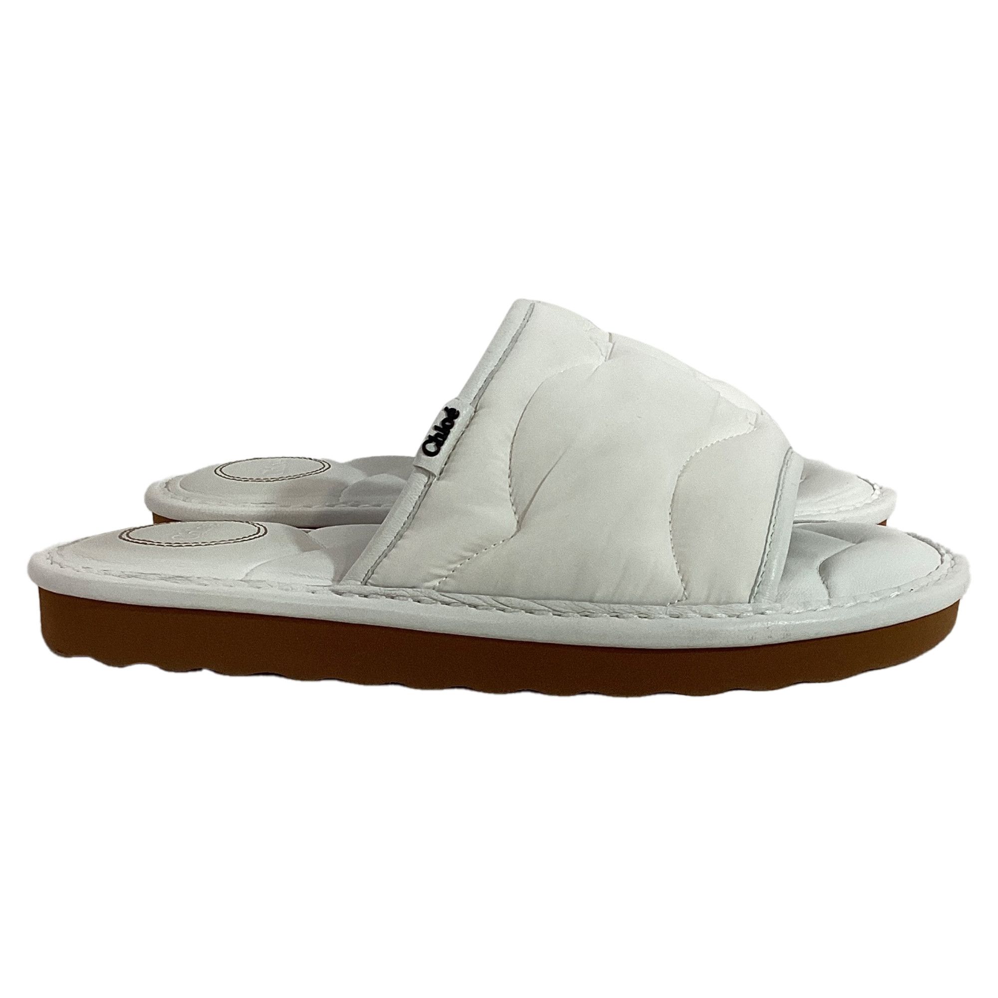 Chloe Chloé Maxie Slip-on Flat Sandals in White Nylon Size US 6 / IT 36 - 1 Thumbnail
