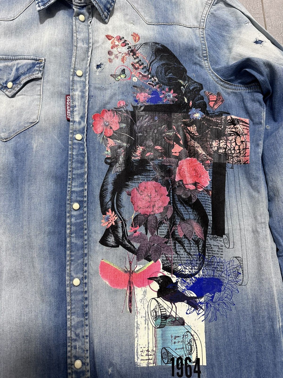Designer × Dsquared2 × Japanese Brand Dsquared2 Denim Military Shirt Rare Men’s Exclusive Size 46 Size US S / EU 44-46 / 1 - 4 Thumbnail