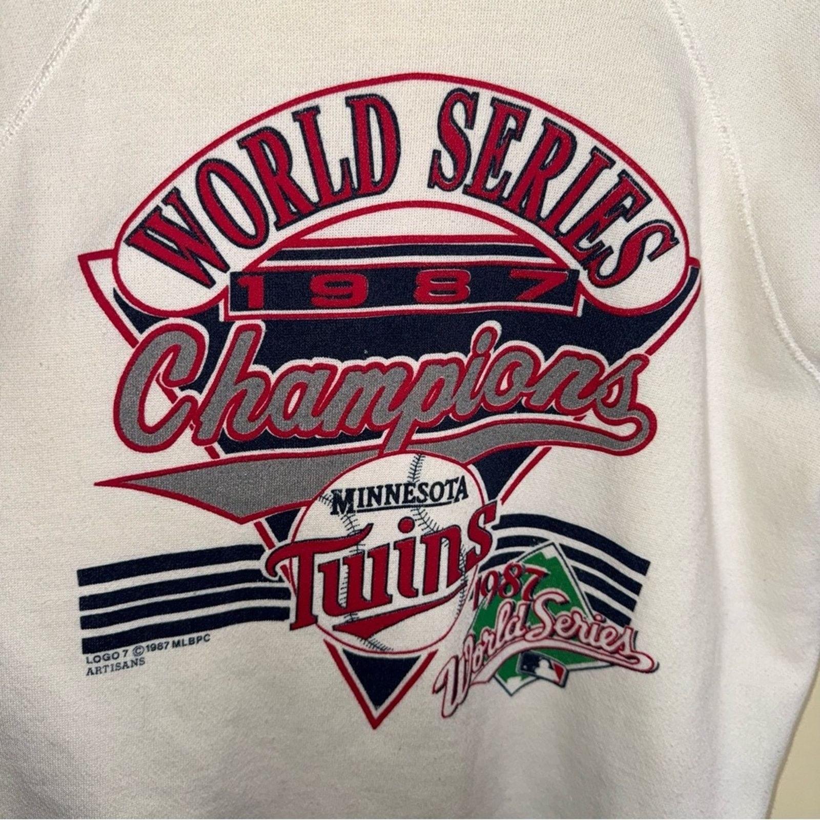 Logo 7 VNTG MLB TULTEX Minnesota Twins 1987 Logo 7 crewneck XL Size US XL / EU 56 / 4 - 3 Thumbnail