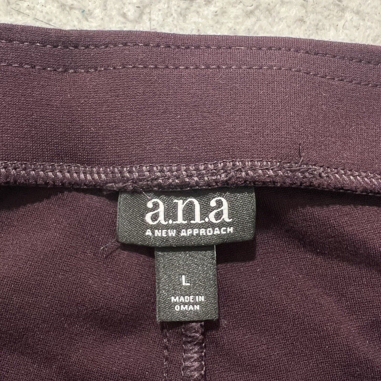Ambrosi Studio a.n.a Large Pull On Flat Front Legging Capri Pants Burgundy Size 34" / US 12 / IT 48 - 4 Thumbnail