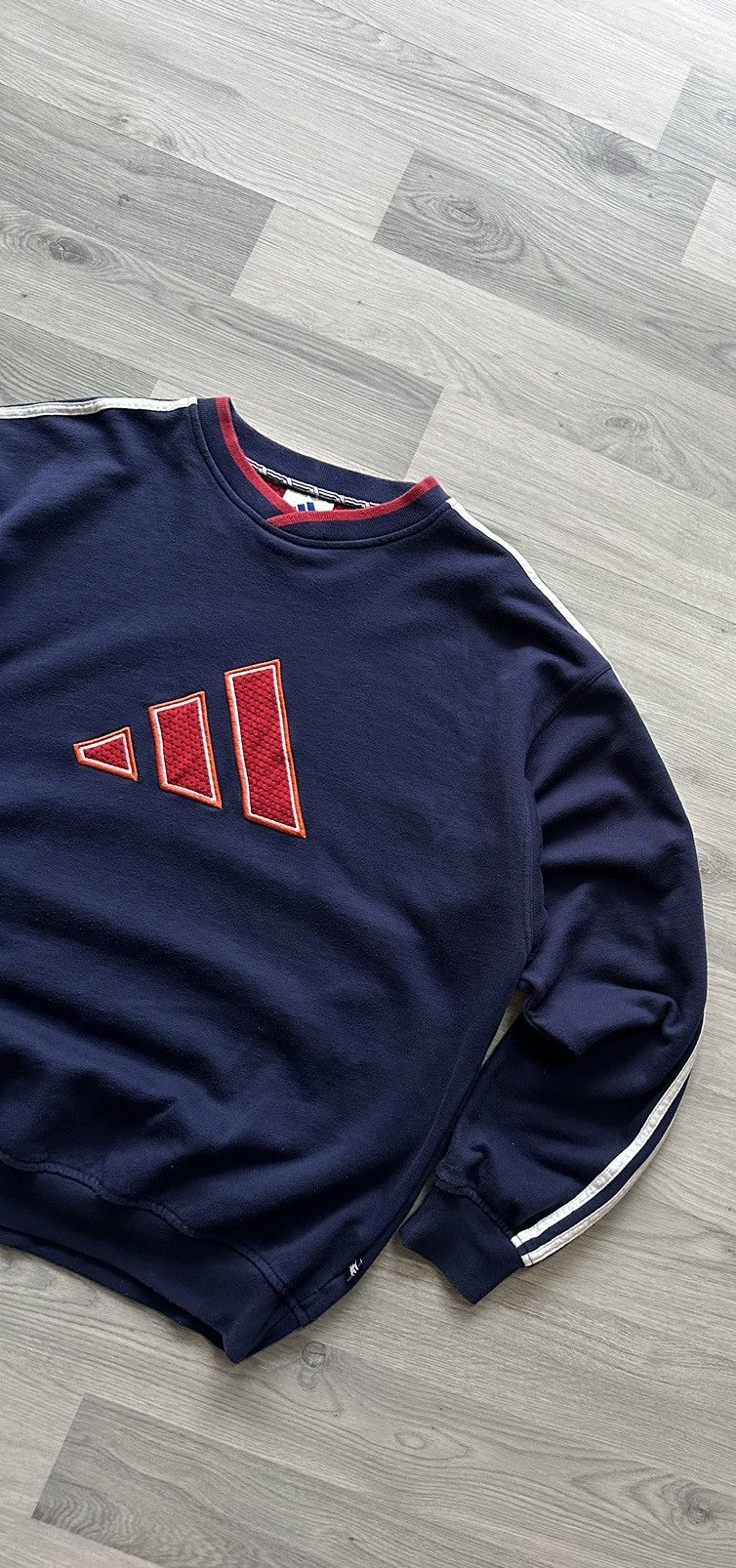 Adidas Vintage oversize sweatshirt Adidas 90s big logo Size US L / EU 52-54 / 3 - 2 Thumbnail