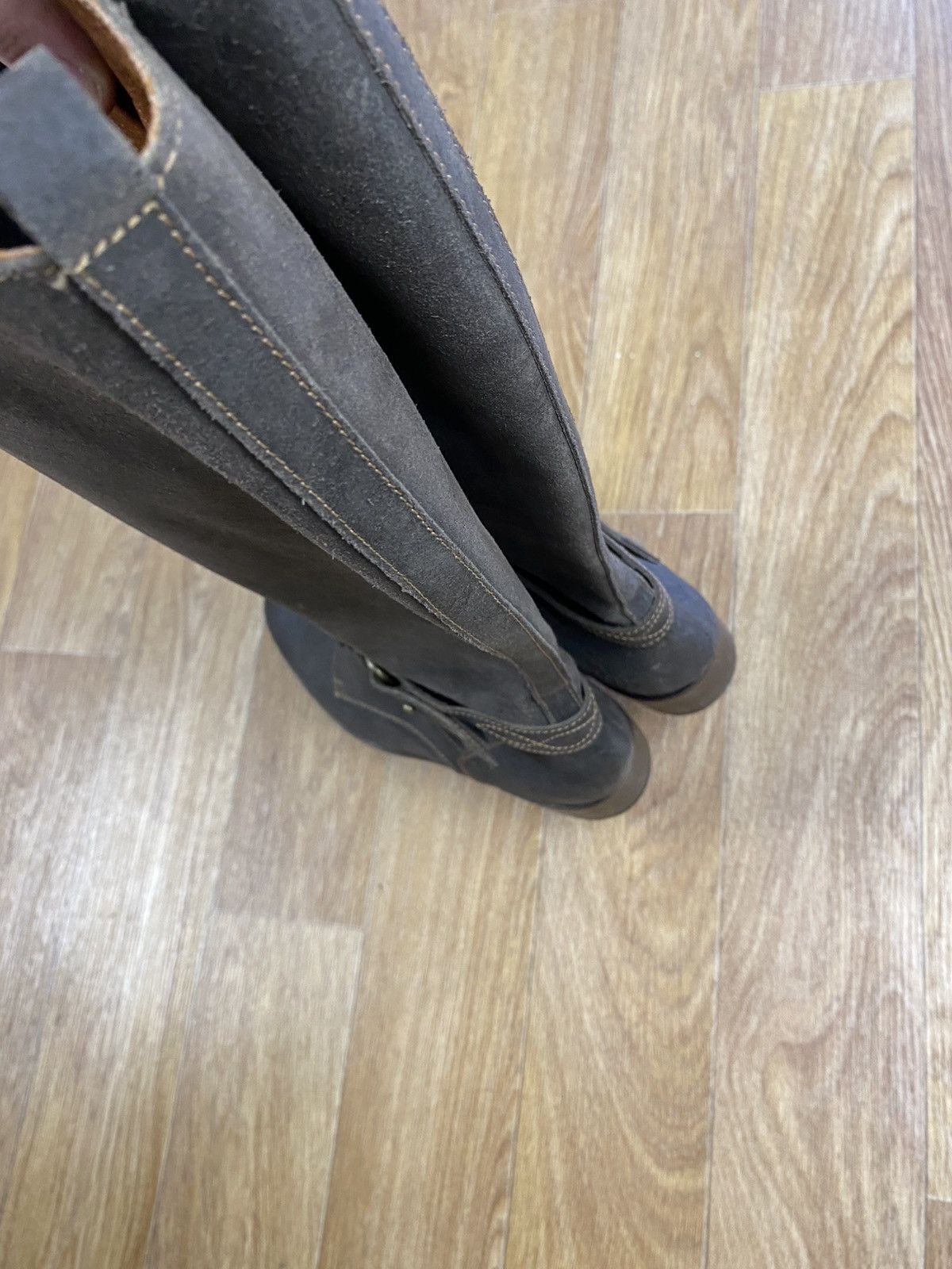 Buttero Buttero Vintage Knee-high Brown Leather Engineer Boots Size US 8 / IT 38 - 10 Thumbnail