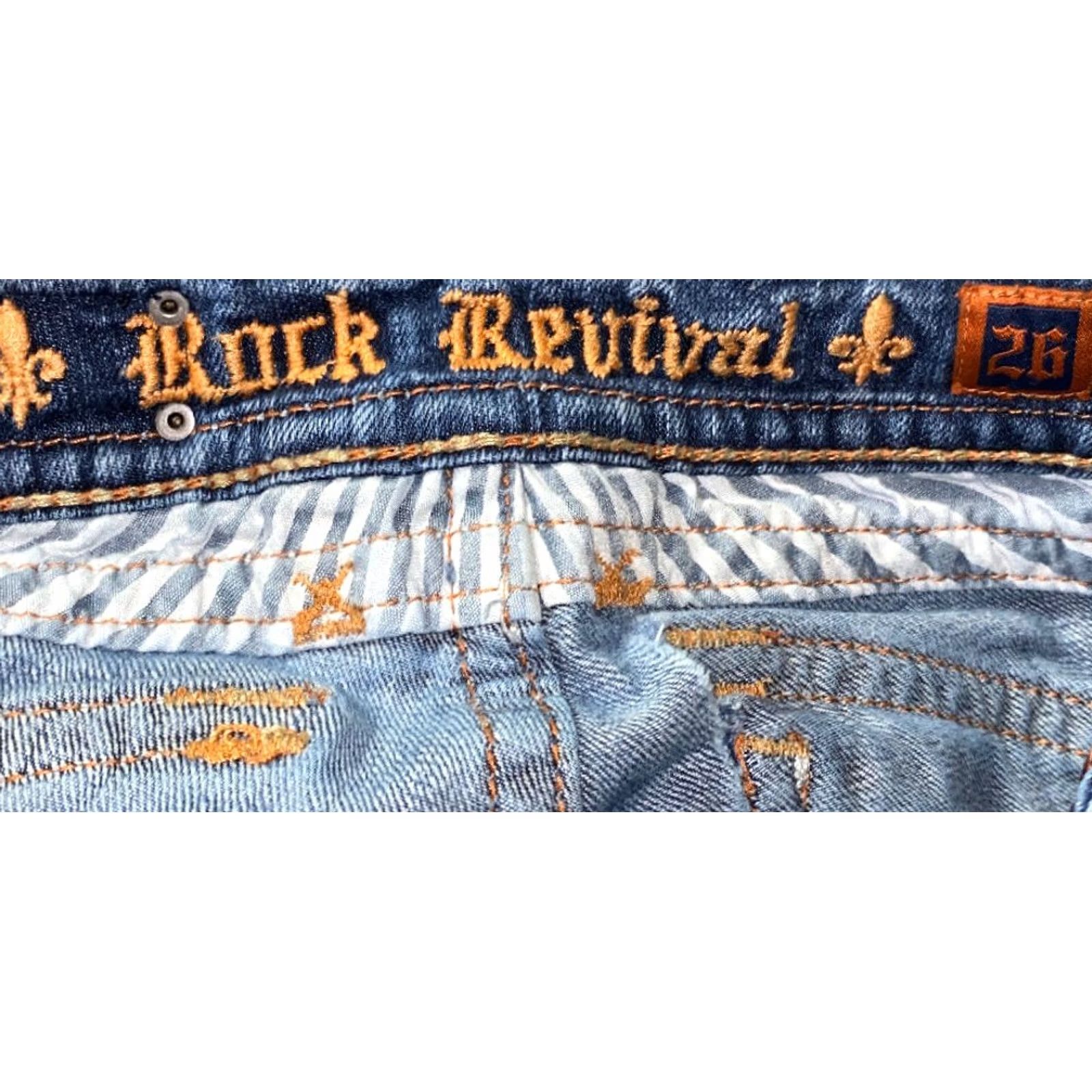 Vintage Rock Revival Jeans Patti Boot Denim Womens Blue 26 x 27.5 Regular Mid Rise Boots Size 27" / US 4 / IT 40 - 6 Thumbnail