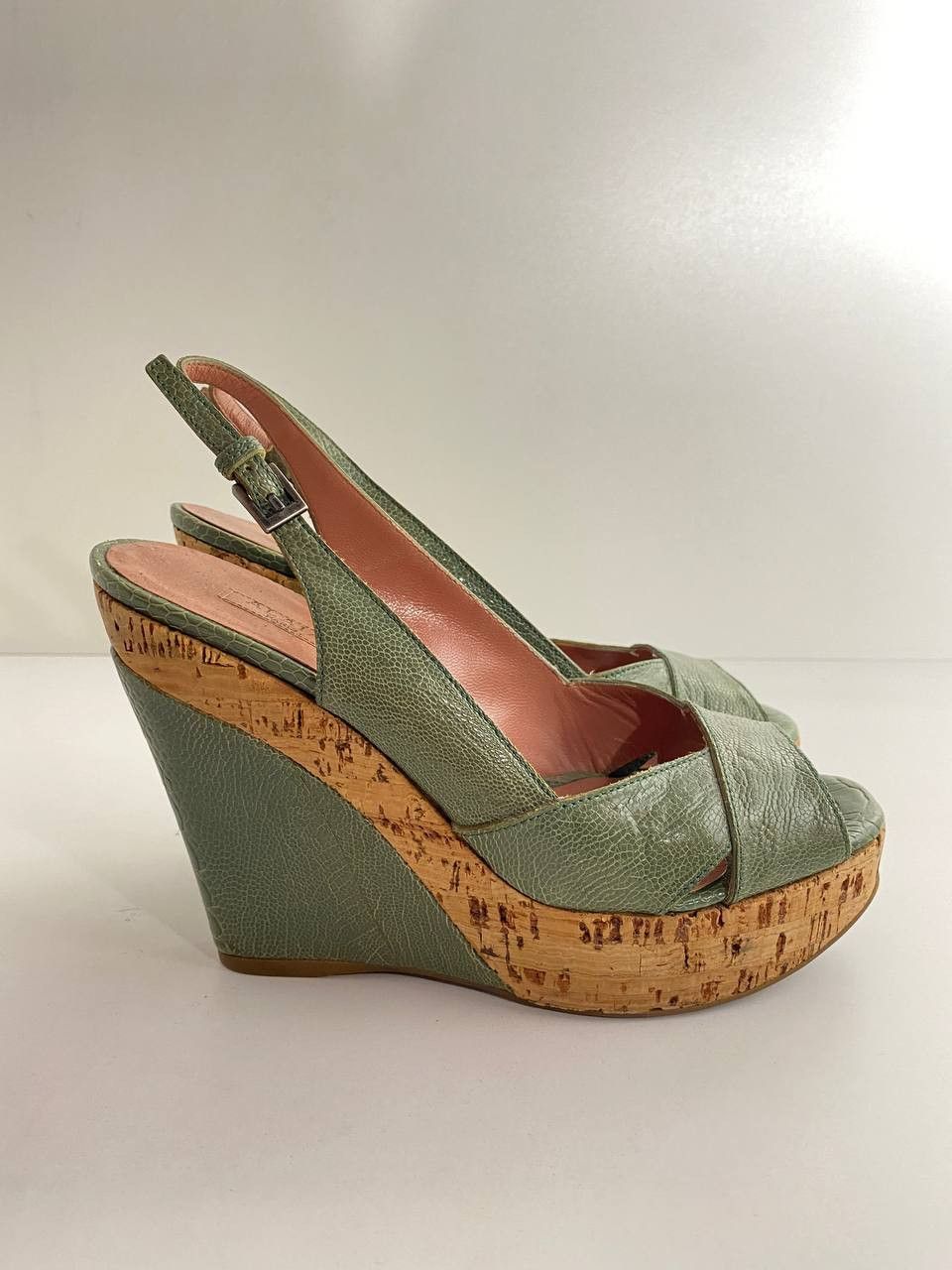 Alaia Alaia Paris Snakeskin Platform Peep Toe Heels Vintage Y2K Size US 6.5 / IT 36.5 - 3 Thumbnail