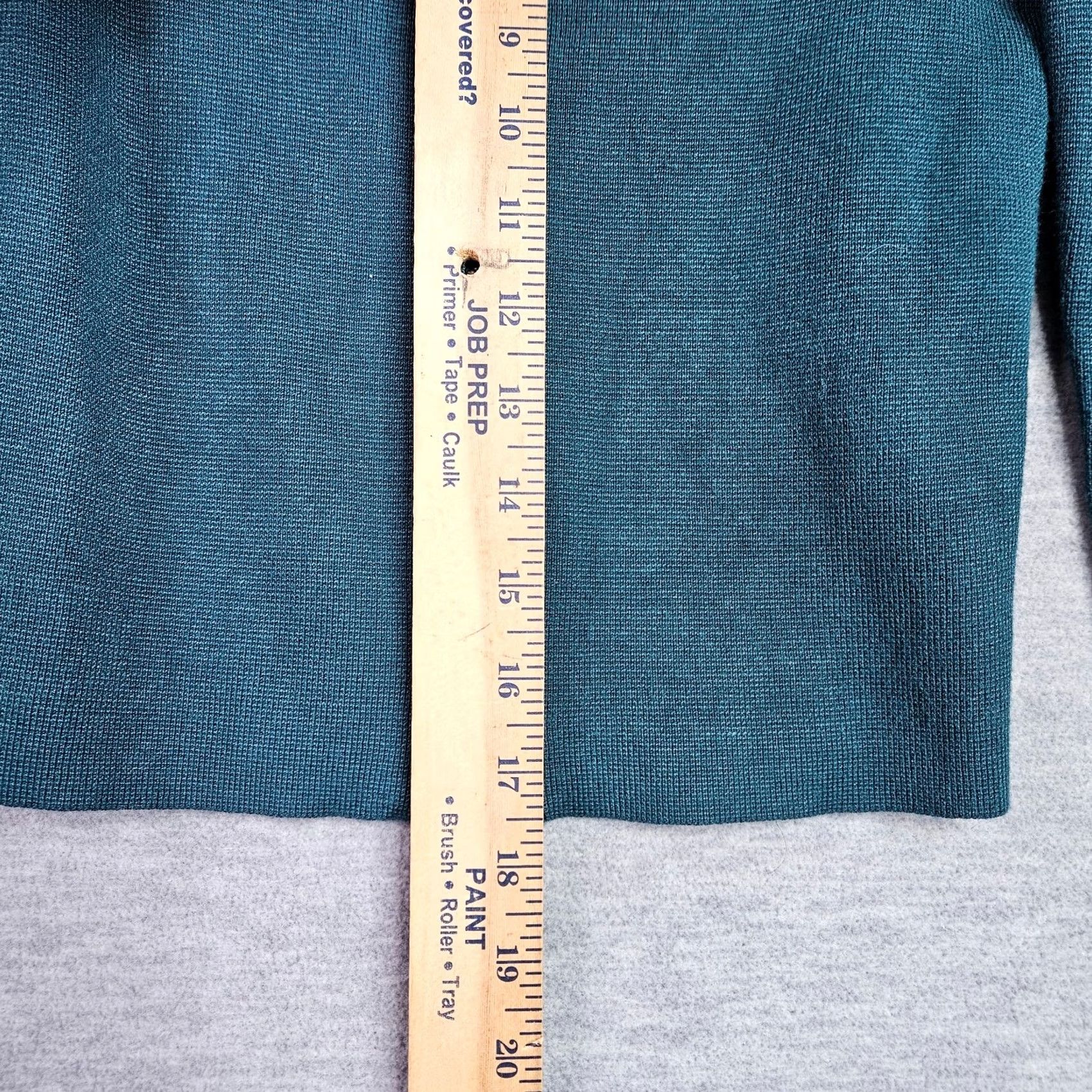Abercrombie & Fitch Abercrombie & Fitch Women's XS Teal Knit Cardigan NWT Ribbed Zip Front Square Neck Long Sleeve Size XS / US 0-2 / IT 36-38 - 5 Thumbnail
