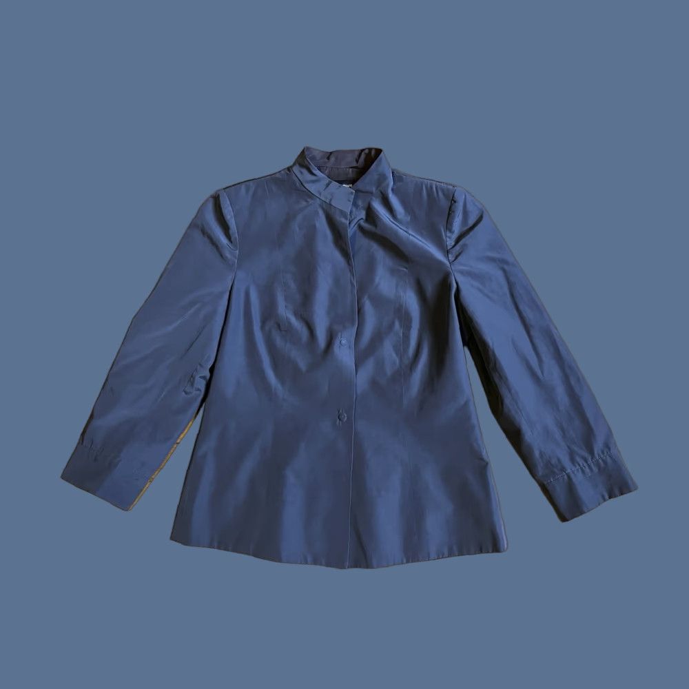 Giorgio Armani Giorgio Armani Blazer Women’s 42 Blue Blazer Solid One-Button Jacket Short Sleeve Italy Vintage No Size M / US 6-8 / IT 42-44 - 1 Thumbnail