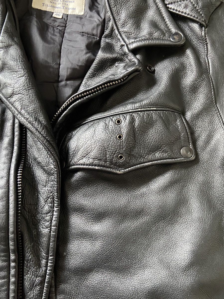 Vintage Vintage Police Leather Biker Jacket Size US XXS / EU 40 - 6 Thumbnail