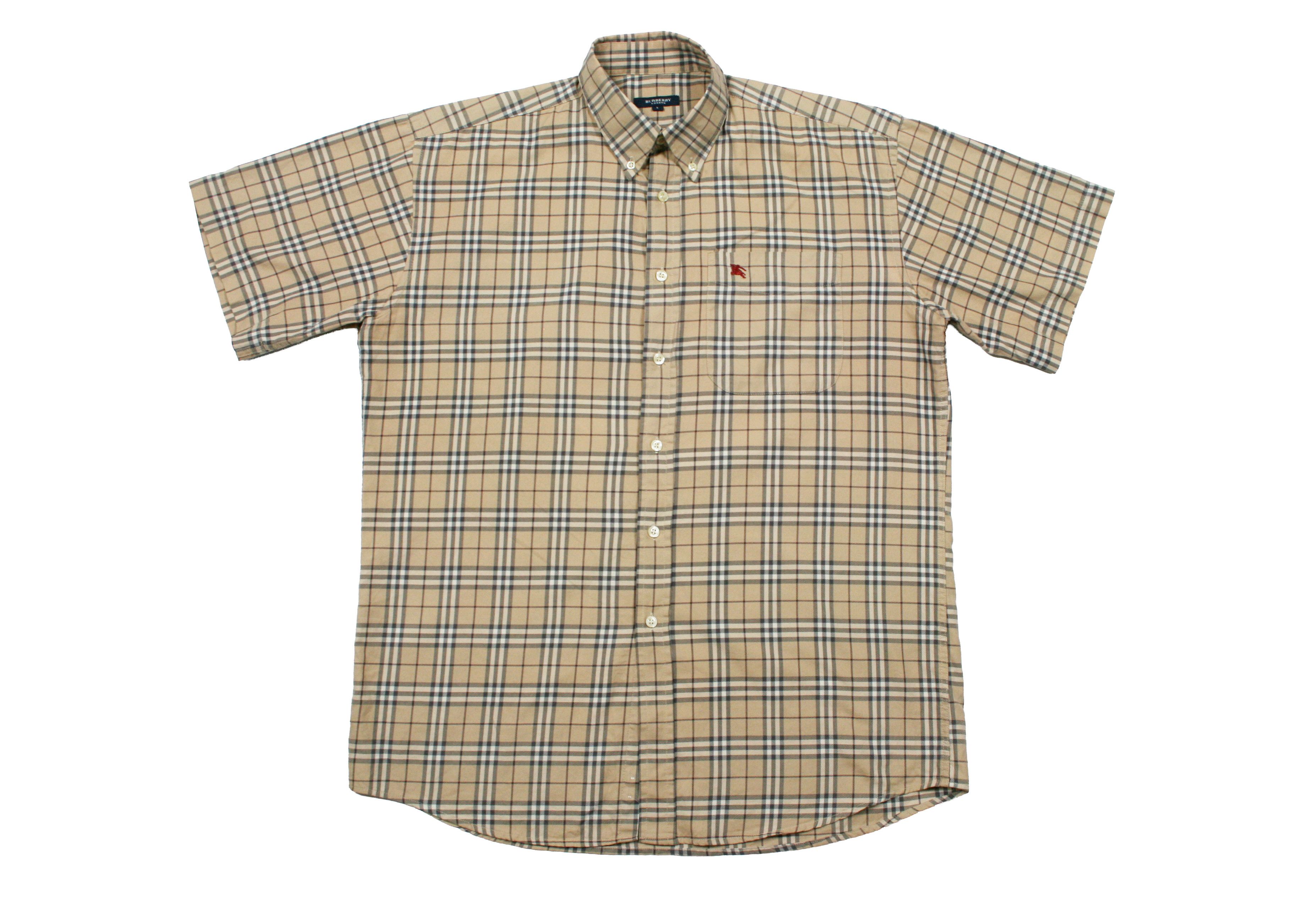 Burberry 00S Nova Check Short Sleeve Shirt Vintage Size US L / EU 52-54 / 3 - 1 Thumbnail
