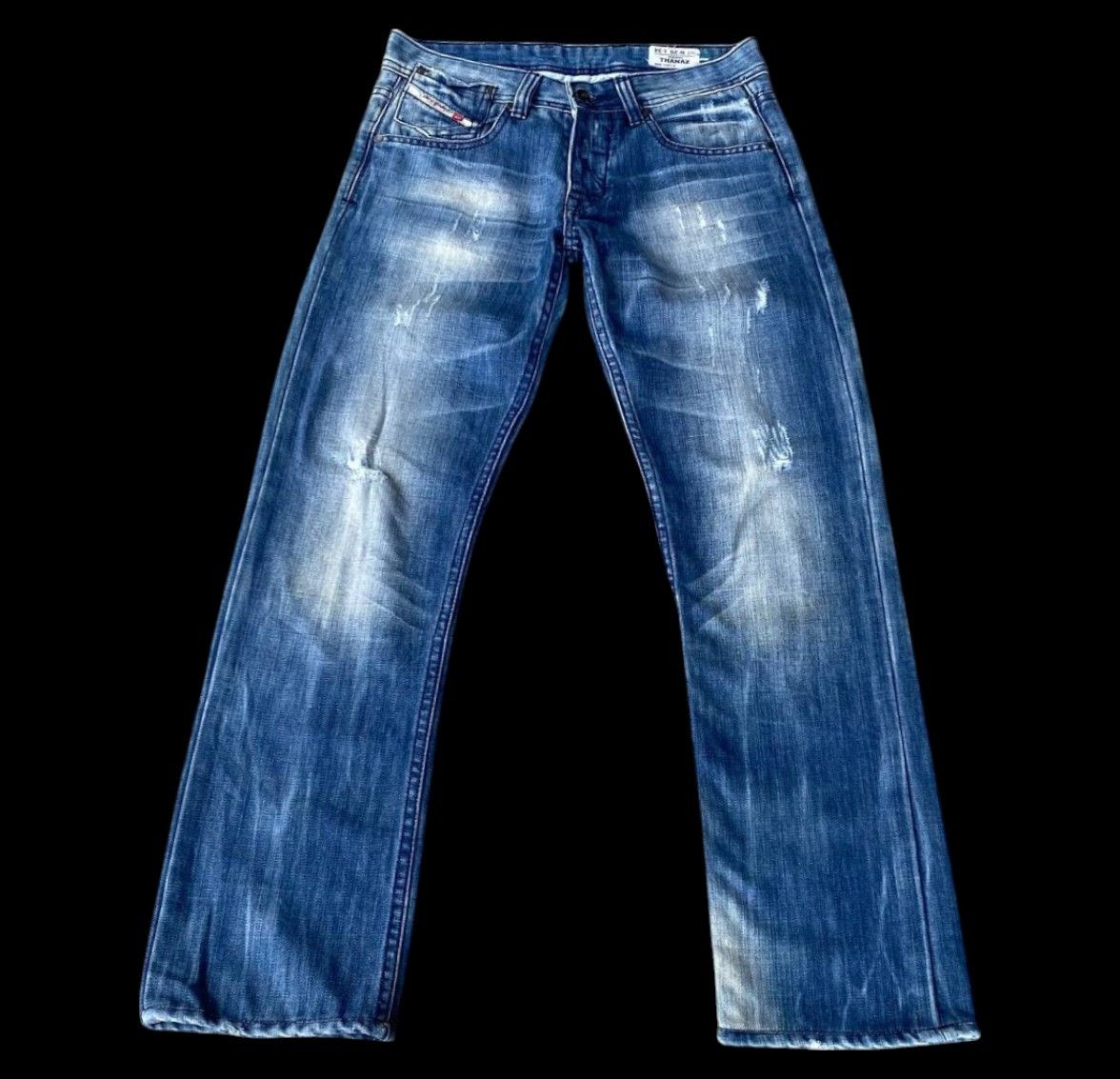 Diesel DIESEL THANAZ 008TS WASH DISTRESSED DENIM ITALY Size US 29 - 5 Thumbnail