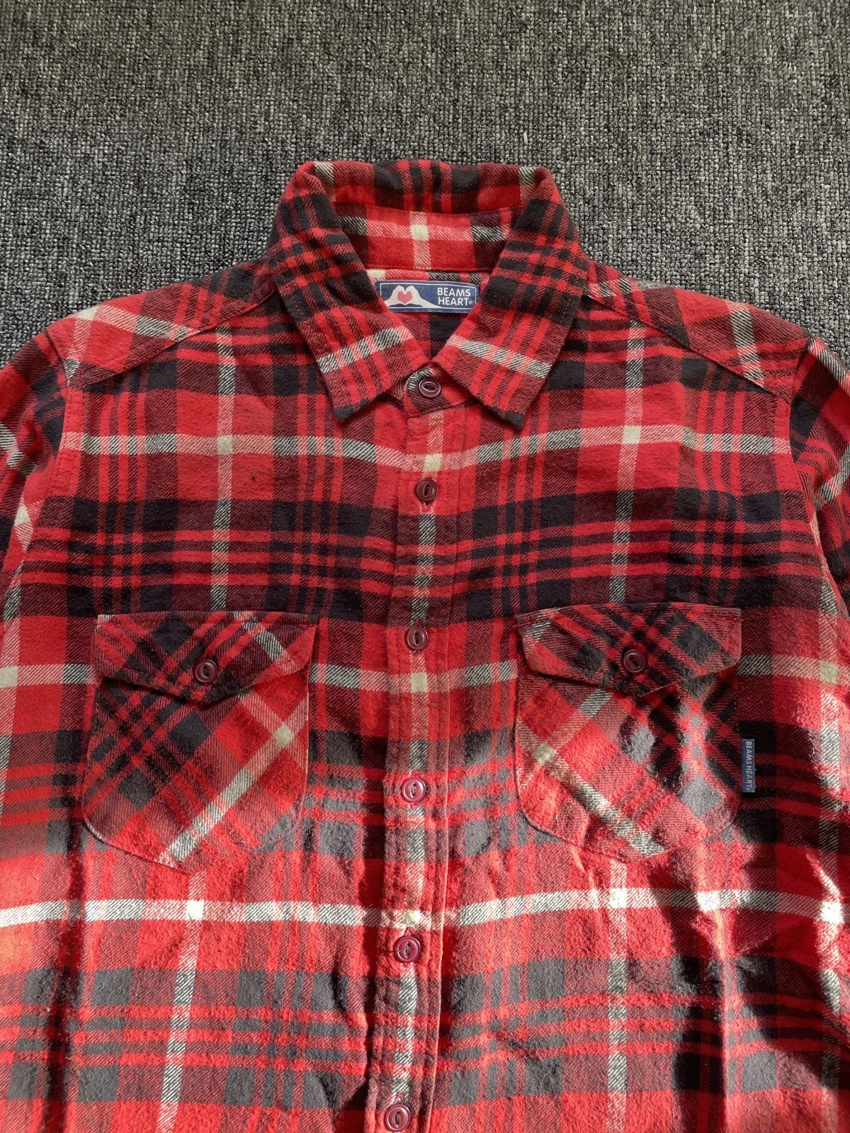Beams Japan Beams Heart Checked Plaid Flannel Shirt Size US M / EU 48-50 / 2 - 3 Thumbnail