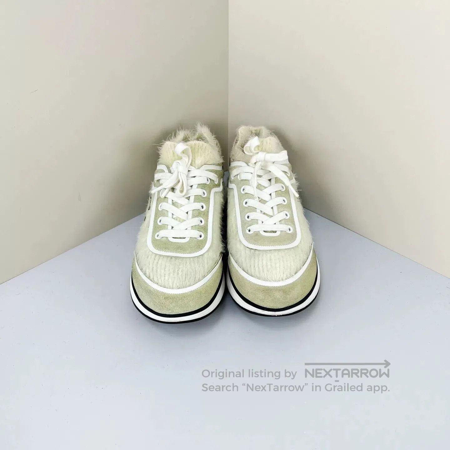 Chanel Chanel Double C Plush Knit Off-White Casual Shoe. Size US 6.5 / IT 36.5 - 2 Thumbnail