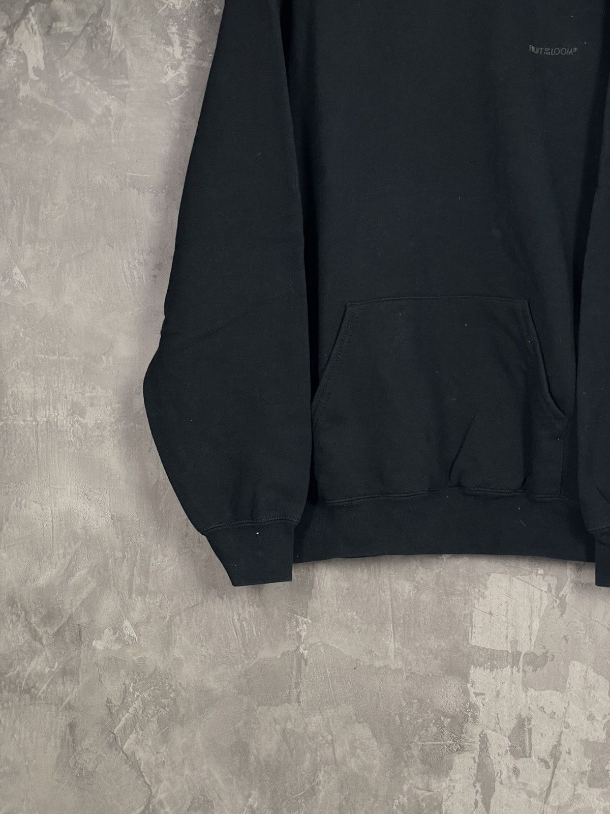 Japanese Brand × Vintage Vintage 90s Fruit Of The Loom Blank Black Hoodie Size US XL / EU 56 / 4 - 5 Thumbnail