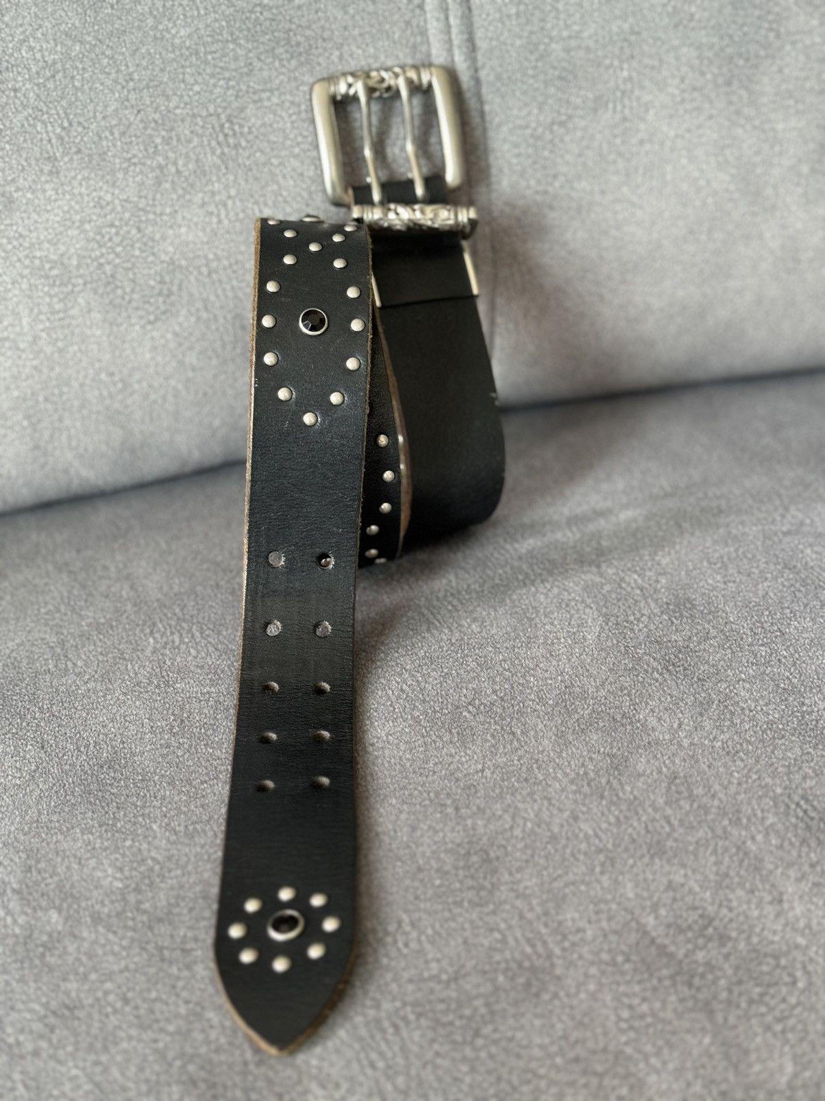 Designer × Handmade × Leather Vintage belt leather inspired CH Size ONE SIZE - 5 Thumbnail