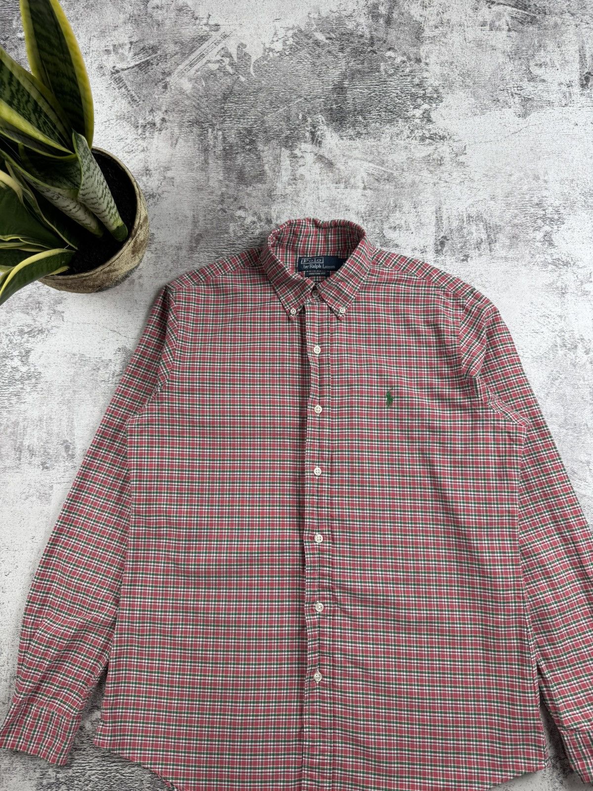 Polo Ralph Lauren Polo Ralph Lauren Custom Fit Plaid Medium Button Stretch Oxford LongSleeve Shirt Size US M / EU 48-50 / 2 - 4 Thumbnail