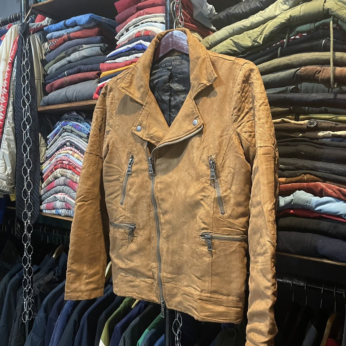 If Six Was Nine × In The Attic × Japanese Brand In The Attic Japan Double Breasted Biker Jacket Brown Size US M / EU 48-50 / 2 - 2 Thumbnail