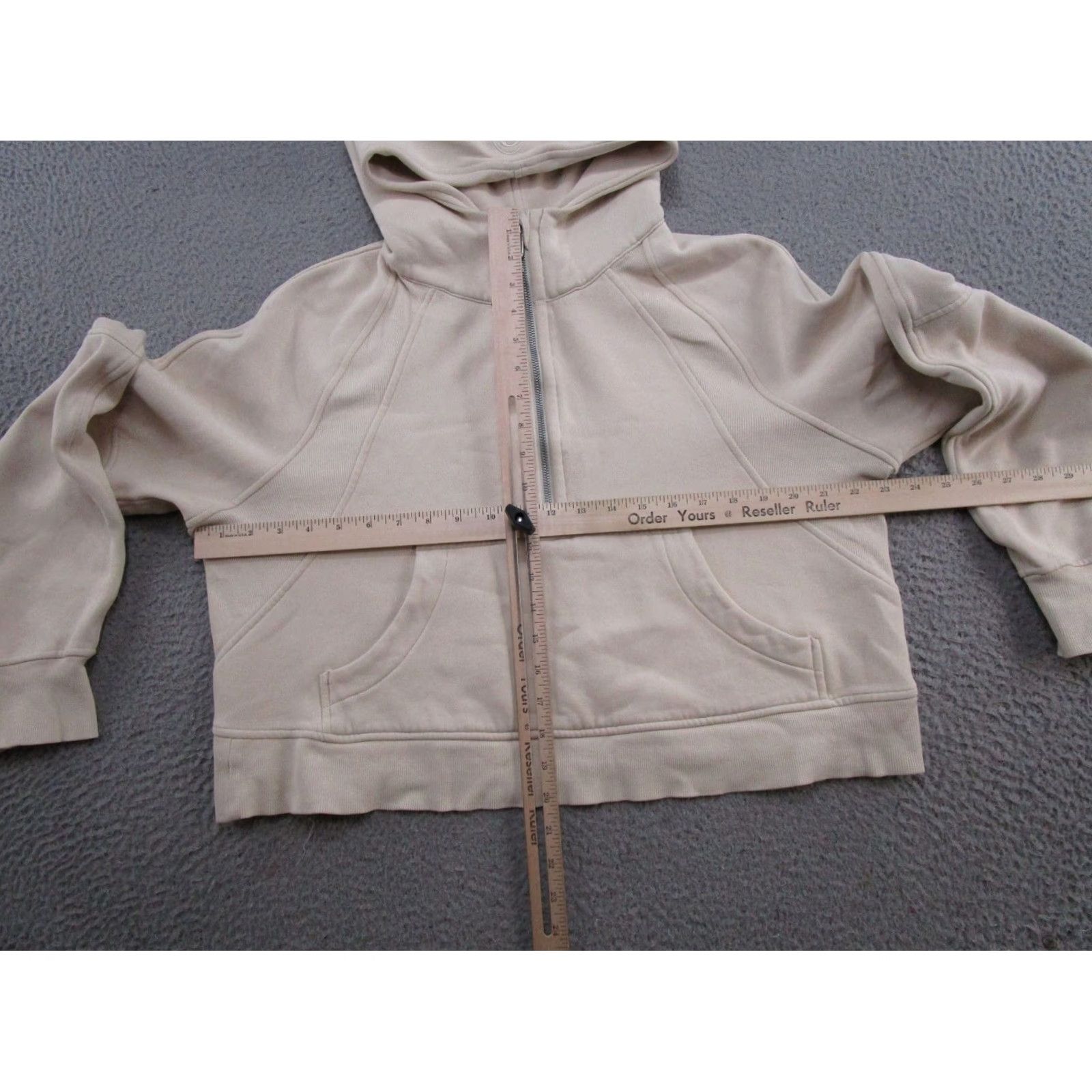 Lululemon Lululemon Scuba Beige 1/2 Zip Hoodie Women M/L Cotton Blend Fleece Size M / US 6-8 / IT 42-44 - 5 Thumbnail