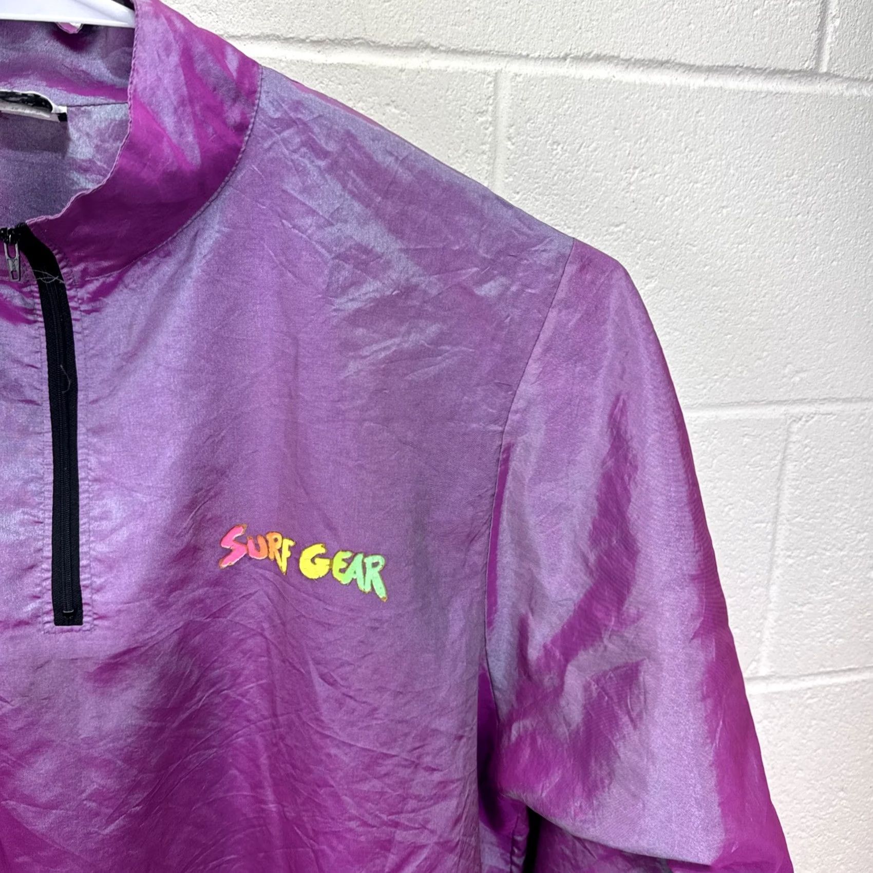 Etro VINTAGE Wise Guy Jacket Mens XL 90s Windbreaker Neon Iridescent Retro Surf Gear Purple Size US XL / EU 56 / 4 - 7 Thumbnail