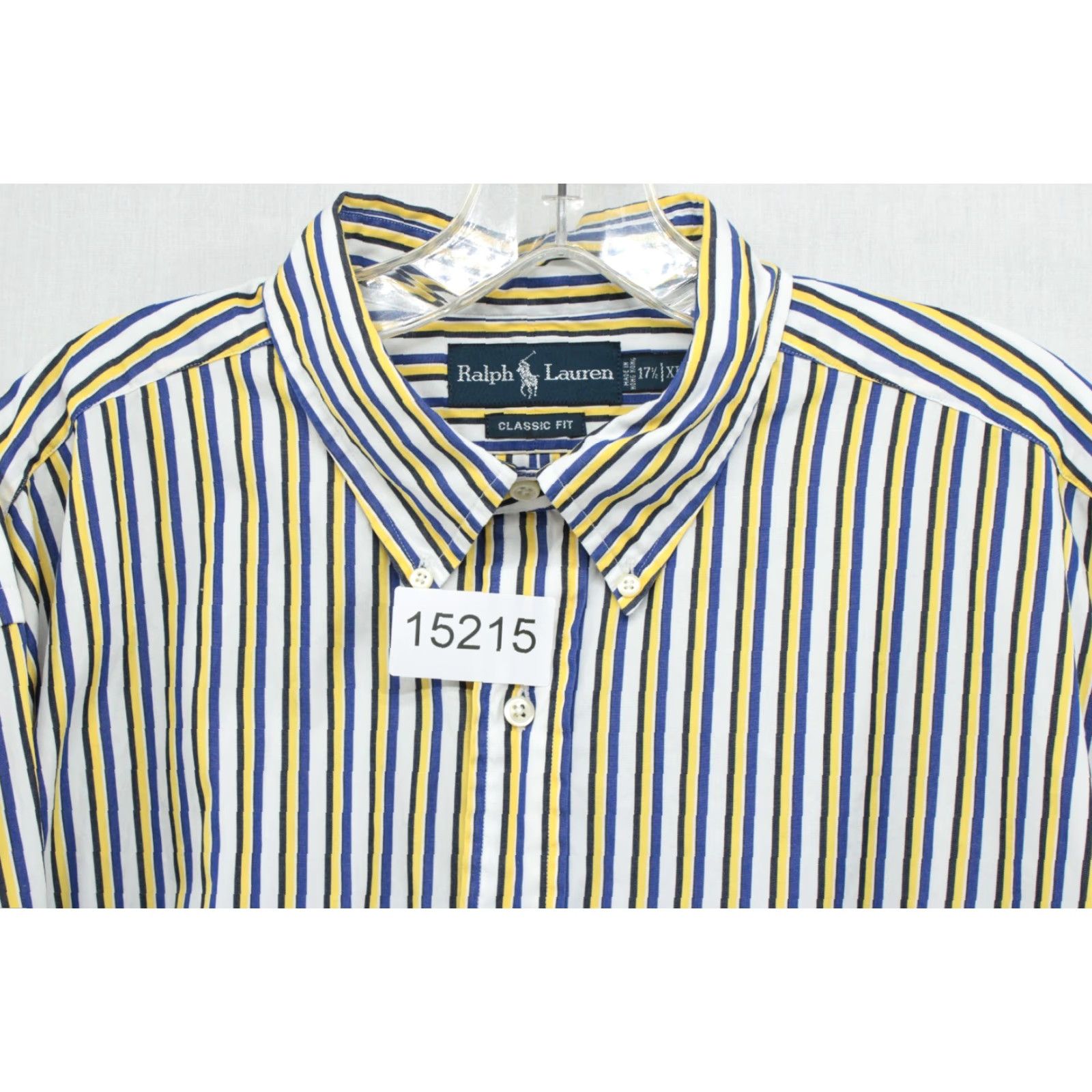 Polo Ralph Lauren VINTAGE Polo Ralph Lauren Shirt Mens 17.5 Vertical Stripe Button Front Classic Preppy Size US XXL / EU 58 / 5 - 7 Thumbnail