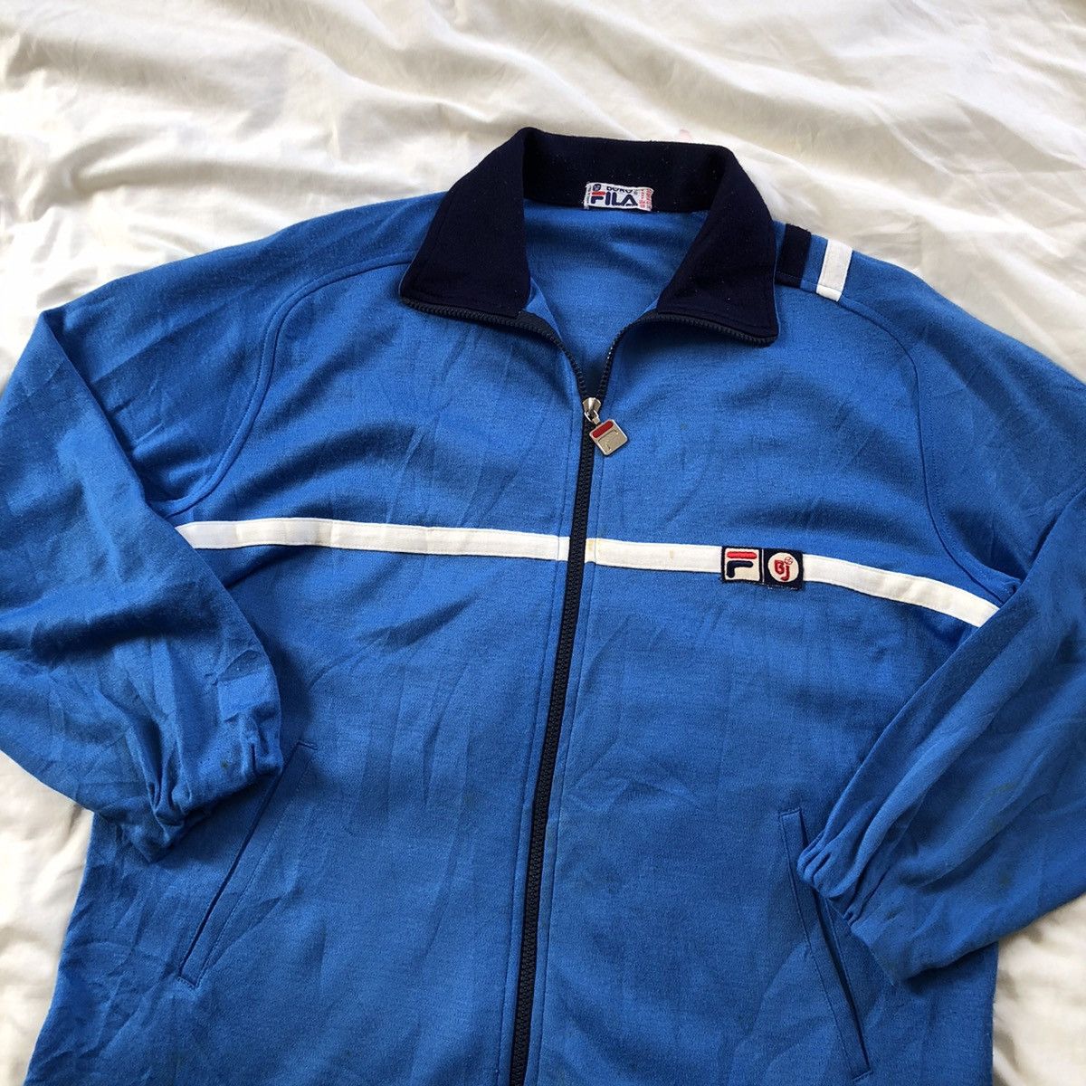 Fila × Vintage 1980 FILA BJ Borg French Blue Settanta mk2 Tracktop Jacket Size US M / EU 48-50 / 2 - 4 Thumbnail