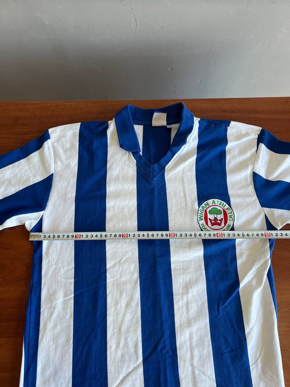 Other 1978 WIGAN ATHLETIC OFFICIALL REMAKE SOCCER FOOTBALL SHIRT Size US L / EU 52-54 / 3 - 14 Thumbnail