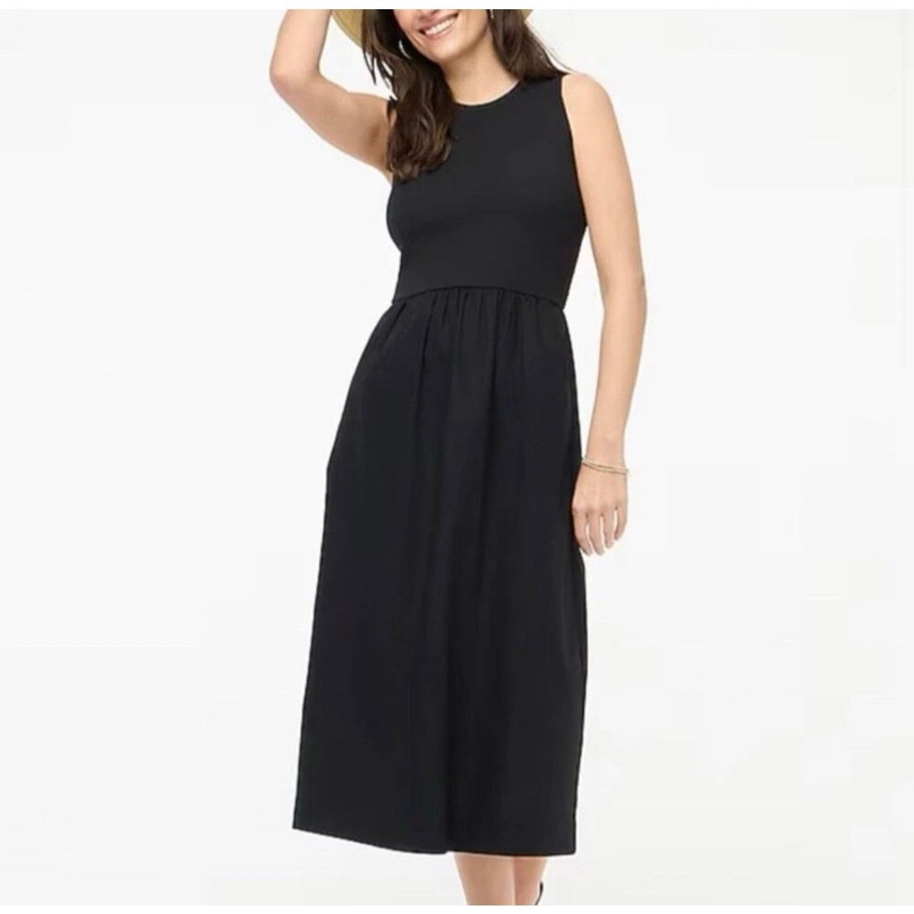 J.Crew NWT J.Crew Ribbed Knit Mixy Dress In Black Size XL Petite Size XL / US 12-14 / IT 48-50 - 1 Thumbnail