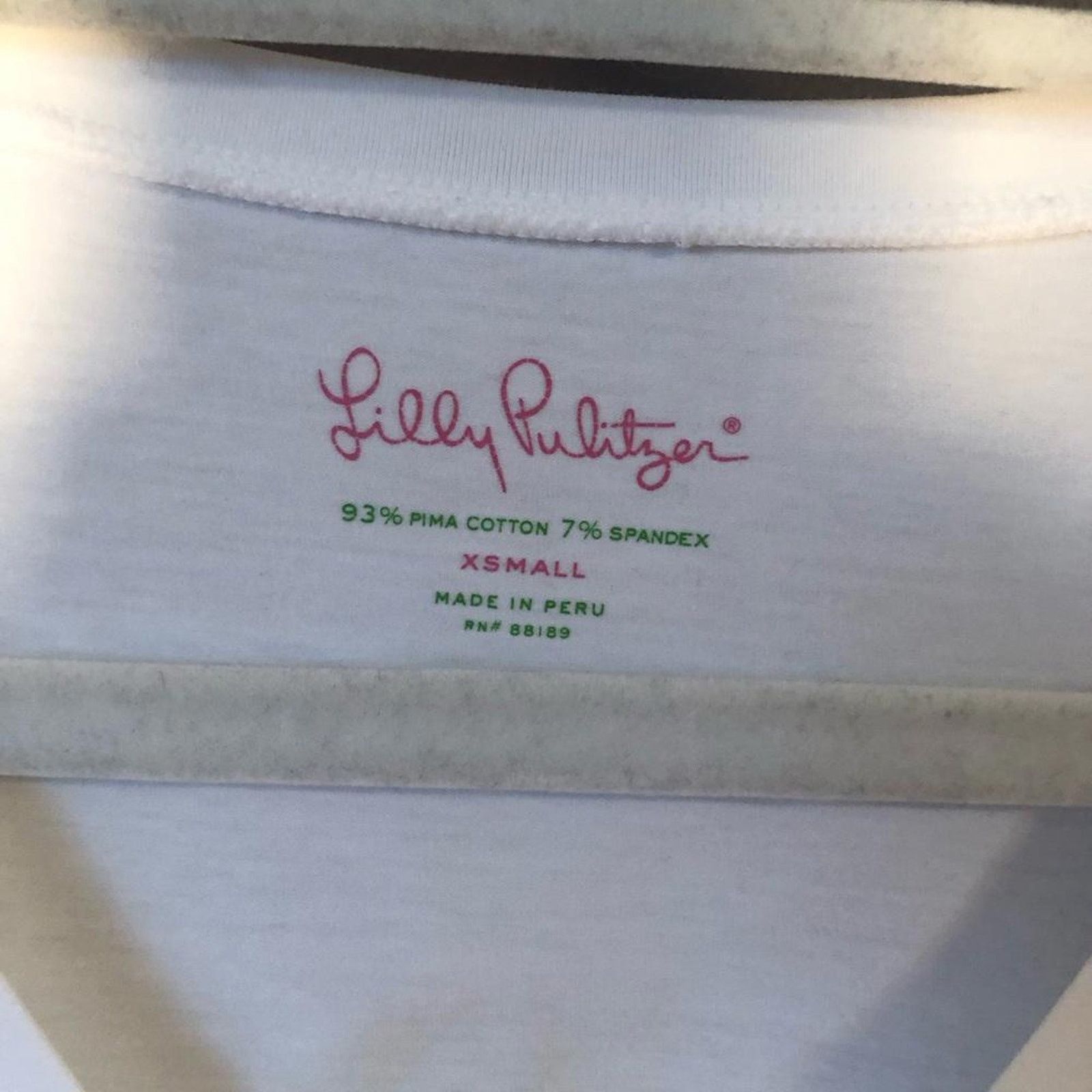 Lilly Pulitzer T-shirt top white short-sleeve lilly Pulitzer Size XS / US 0-2 / IT 36-38 - 3 Thumbnail