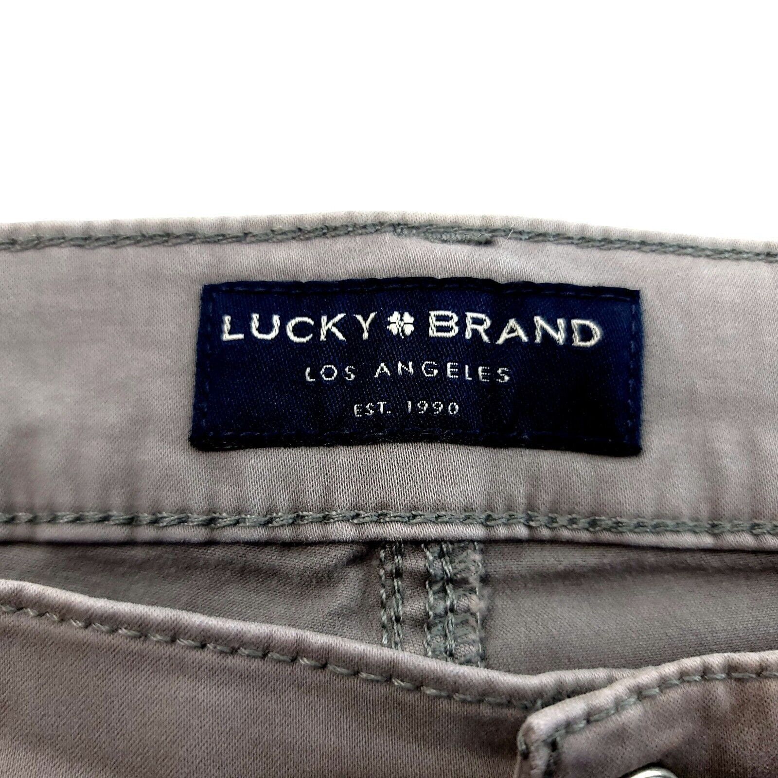 Lucky Brand DAMAGED Lucky Brand 223 Straight Beige Cotton Mid Rise Jeans Size US 36 / EU 52 - 10 Thumbnail