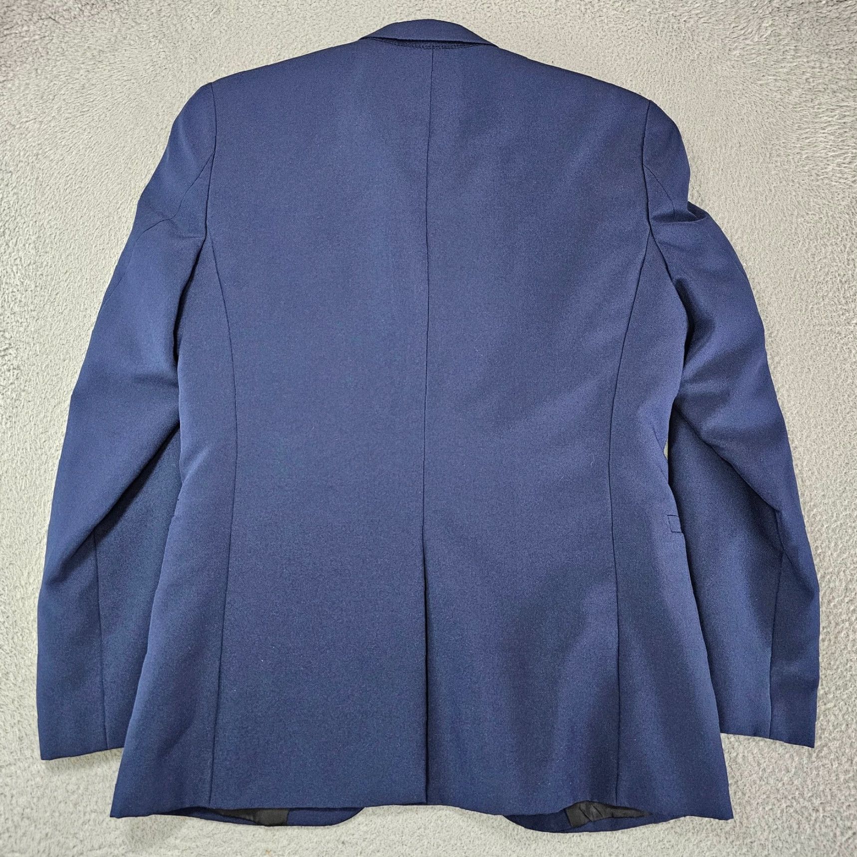 H&M H&M Blazer Mens 38S Blue Slim One-Button Notch Lapel Single-Breasted Short Jacket Coat Suit Jacket Blazer Shirt? Size 38R - 6 Thumbnail
