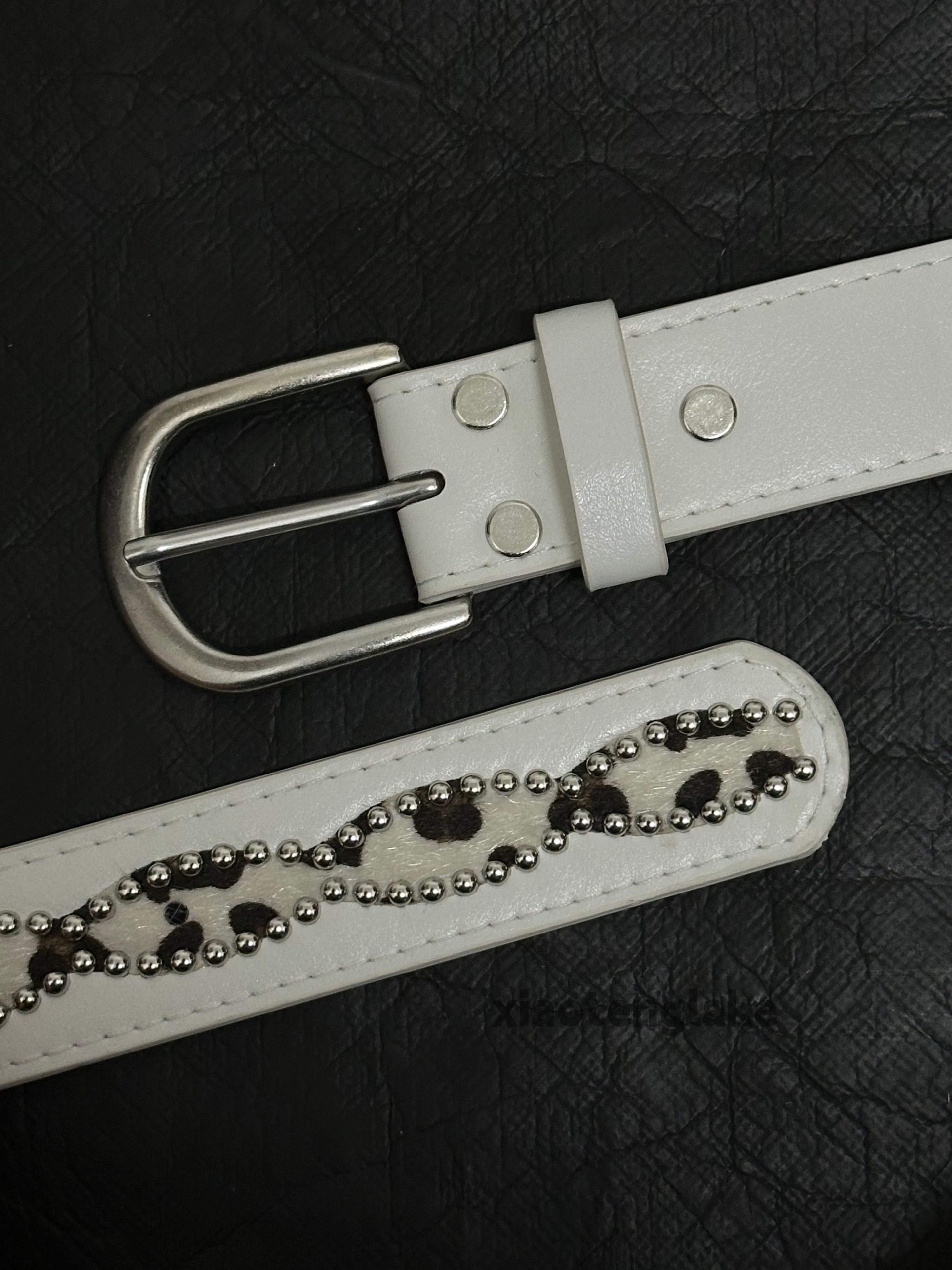 Vintage Unisex utility punk yuppie grunge hippie rivet belt Size ONE SIZE - 2 Thumbnail