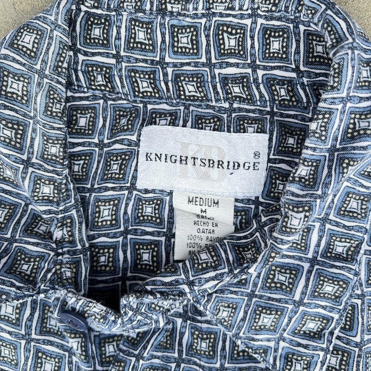 Knightsbridge × Vintage Vintage 90s Blue Square Pattern Club Shirt Size US M / EU 48-50 / 2 - 2 Thumbnail