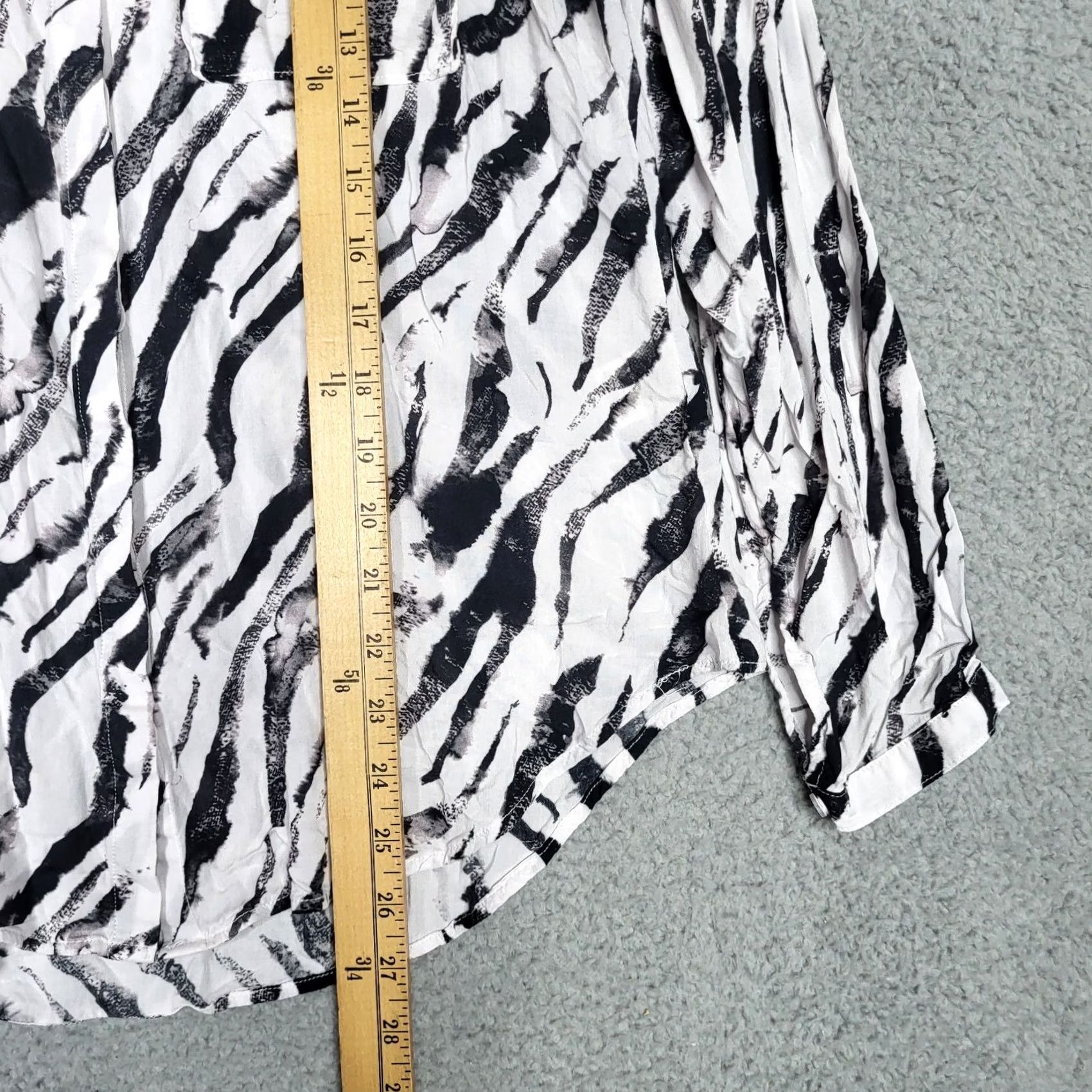 CLOT Cloth & Stone Button Up Zebra Print Women's Shirt M Multicolor Long Sleeve Regular Fit Casual Shirt Women ZX-Print Size M / US 6-8 / IT 42-44 - 5 Thumbnail