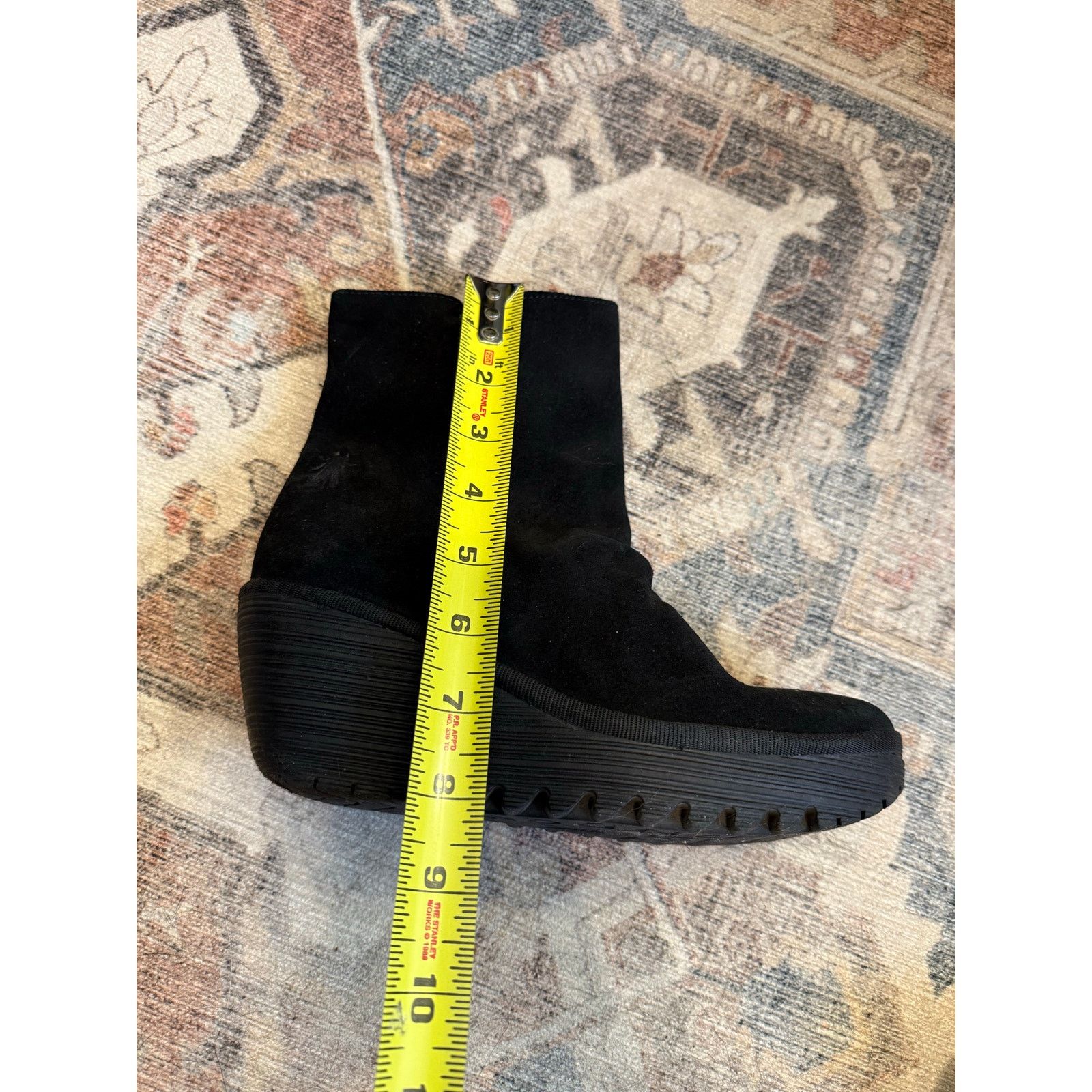 Fly London FLY LONDON Black Heeled Ankle Booties Sz EU 37 / US 7 ($269) Size US 7 / IT 37 - 3 Thumbnail