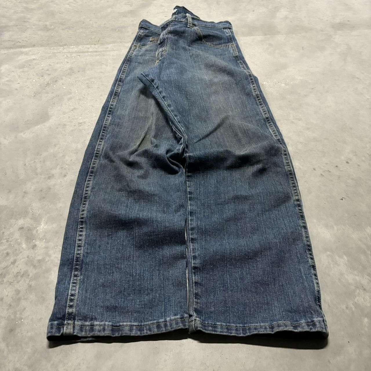 Japanese Brand × Vintage Crazy Vintage Y2K/2000s Grunge Dark Wash Denim Jeans! Size US 34 / EU 50 - 3 Thumbnail