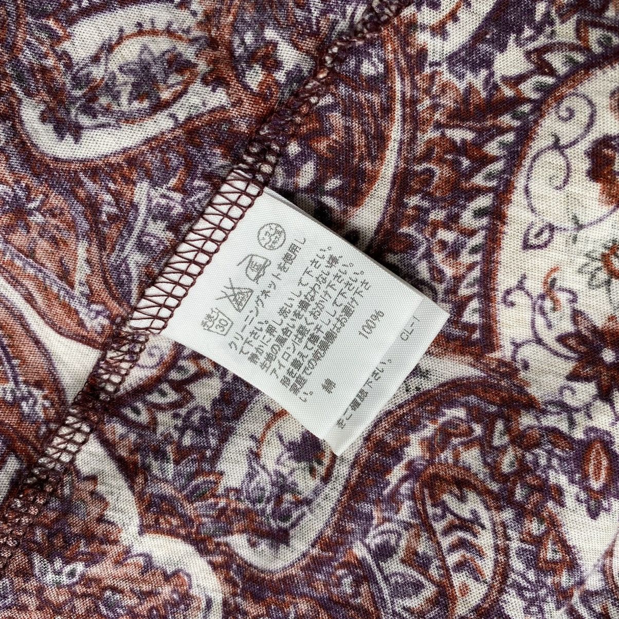 Issey Miyake Plantation Burgundy Paisley Floral Blouse Size M / US 6-8 / IT 42-44 - 9 Thumbnail