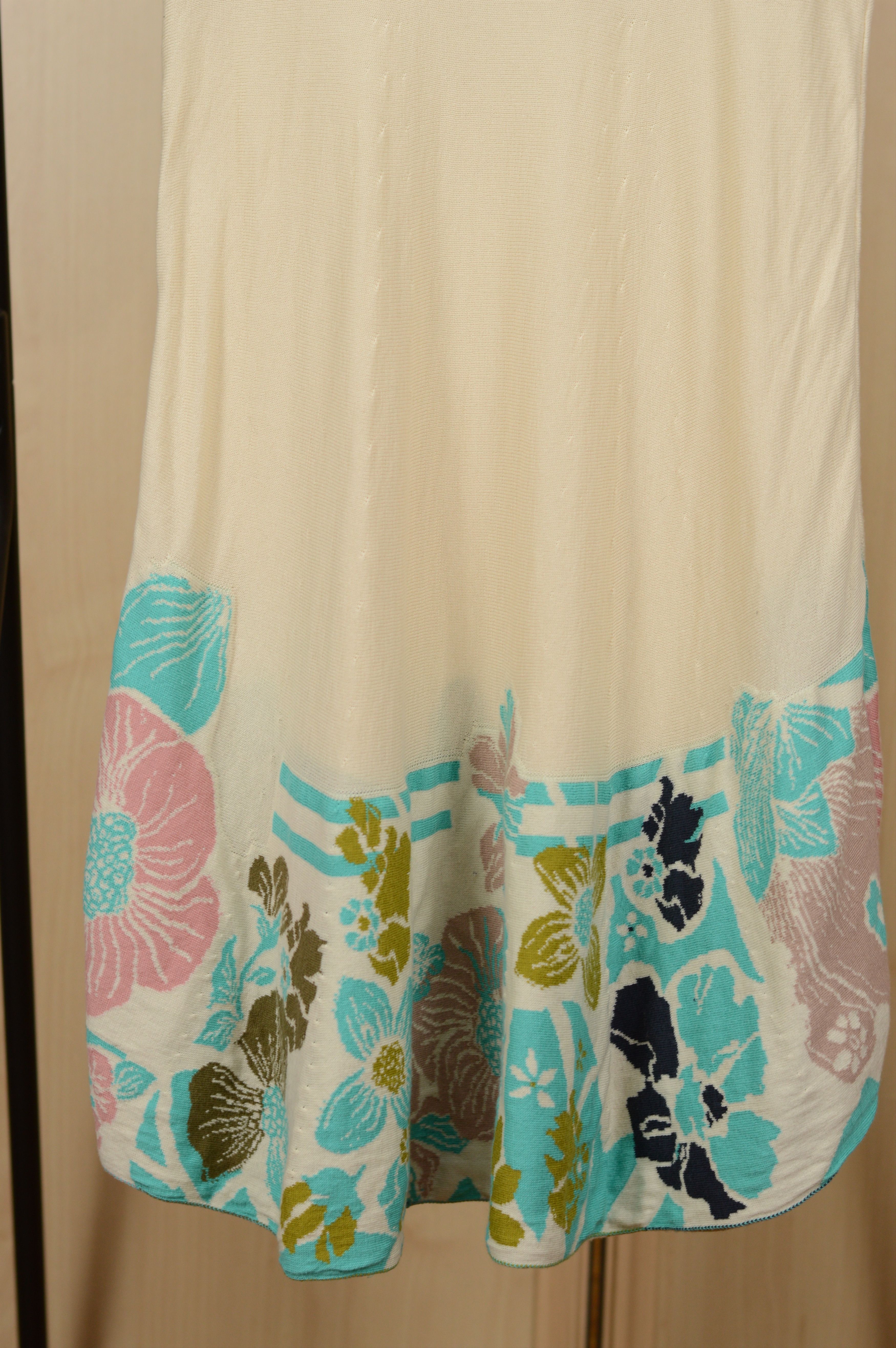 Designer IVKO Dress with stripe details Floral intarsia pattern Size S / US 4 / IT 40 - 7 Thumbnail