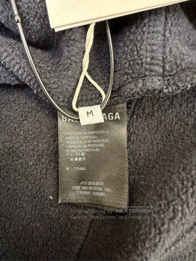 Balenciaga Balenciaga Black Embroidered Buckle Logo Half Zip Hooded S Size US M / EU 48-50 / 2 - 4 Thumbnail
